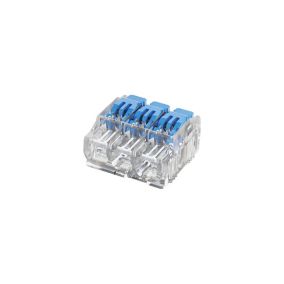 Ideal Industries Blue 32A 3 port Lever connector - 4.00mm², Pack of 10