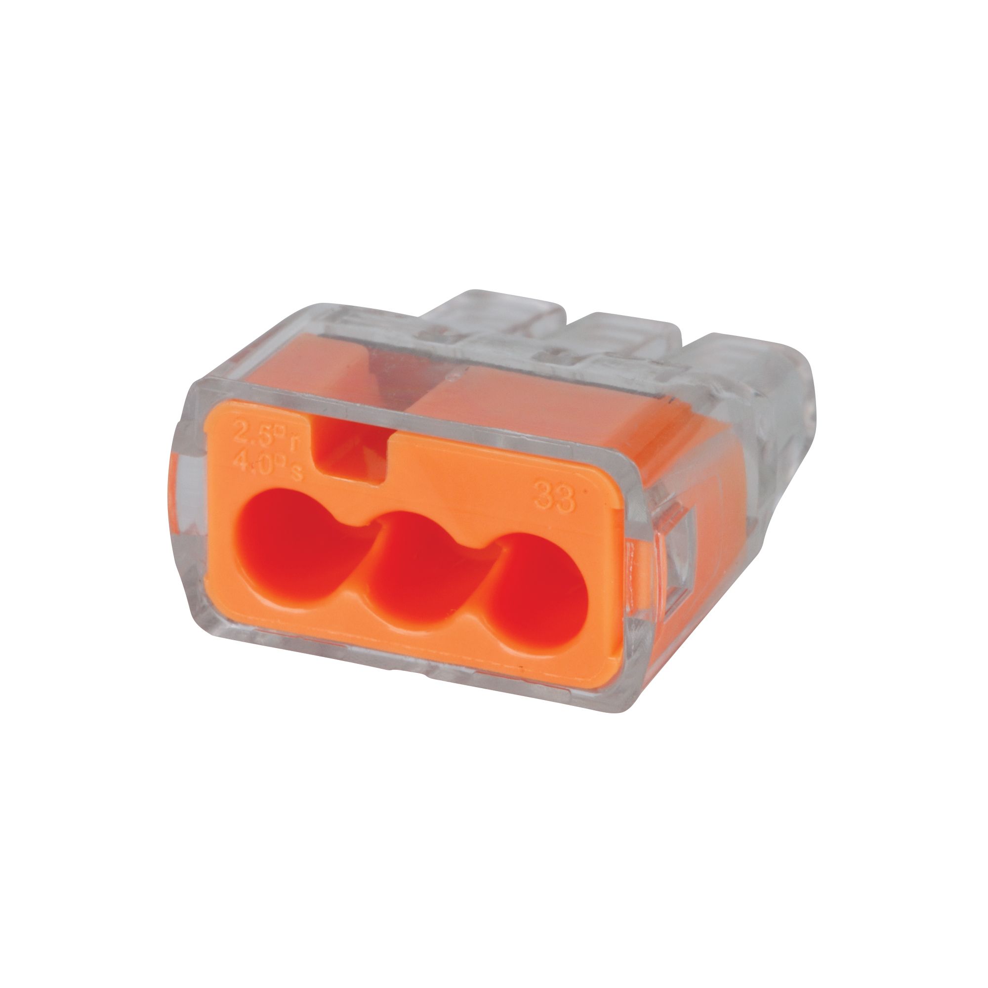 Ideal Industries Orange 32A Push-in wire connector - 4.00mm², Pack of 10