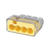 Ideal Industries Yellow 32A Push-in wire connector - 4.00mm², Pack of 10