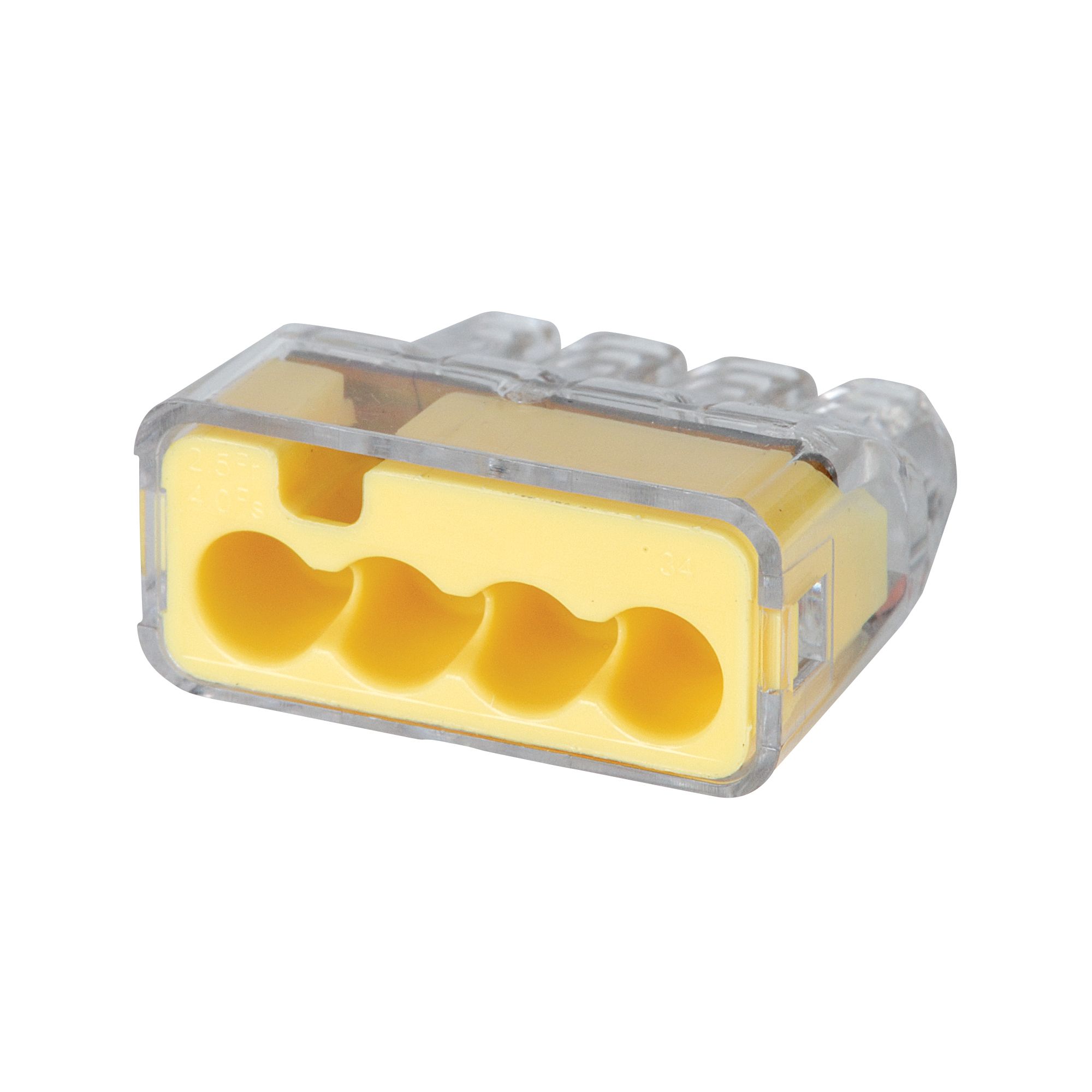 Ideal Industries Yellow 32A Pushin wire connector, Pack of 40 DIY at B&Q