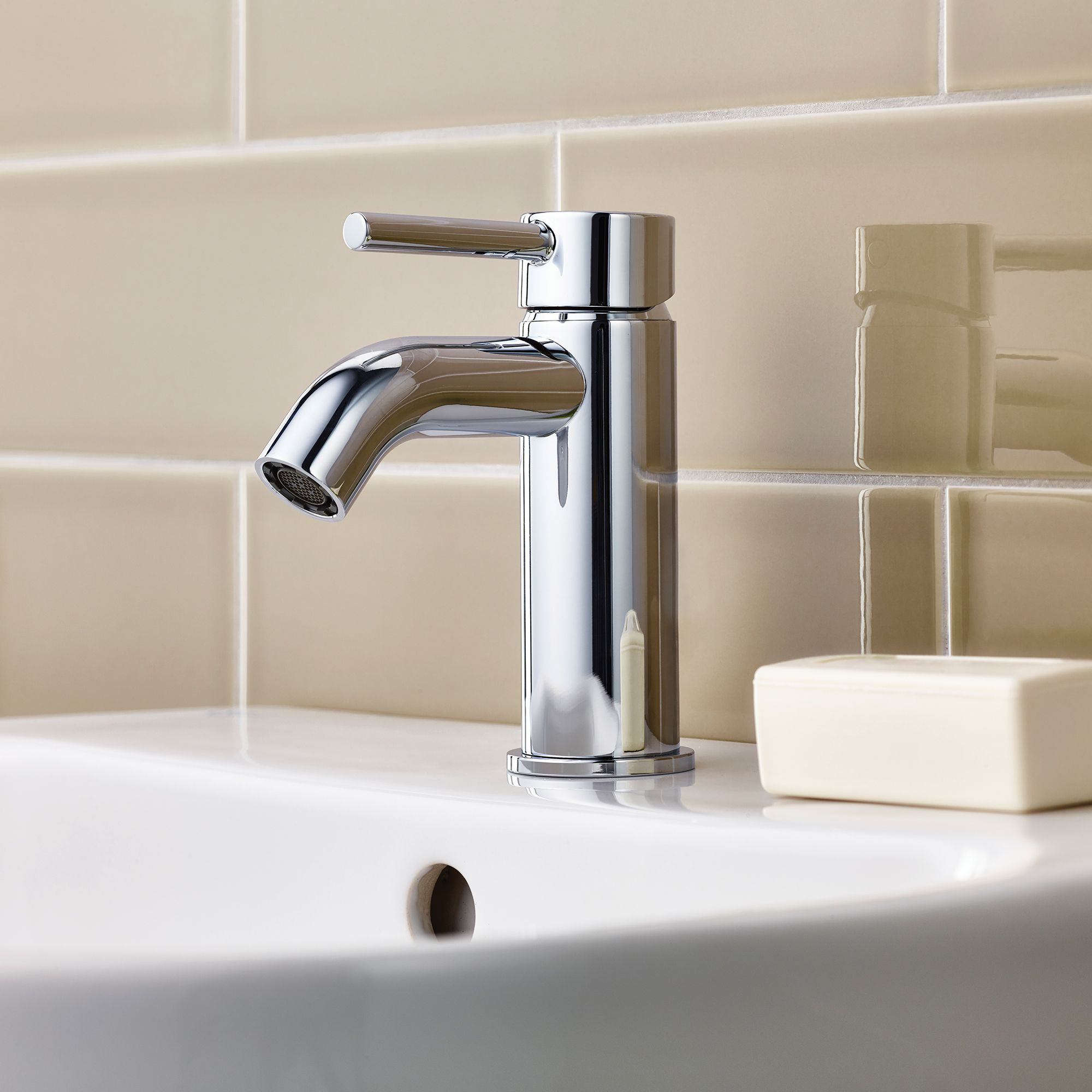 Ideal Standard Ceraline Standard Chrome effect Round Basin Mixer Tap