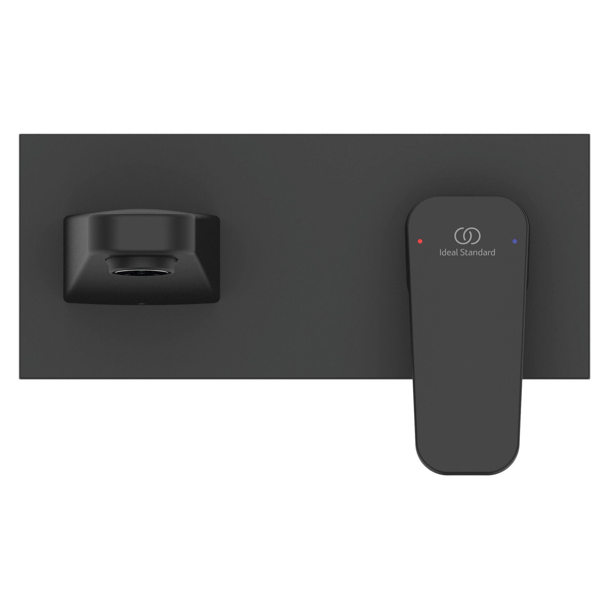 Ideal Standard Ceraplan Standard Black Square Manual Wall Mixer Tap