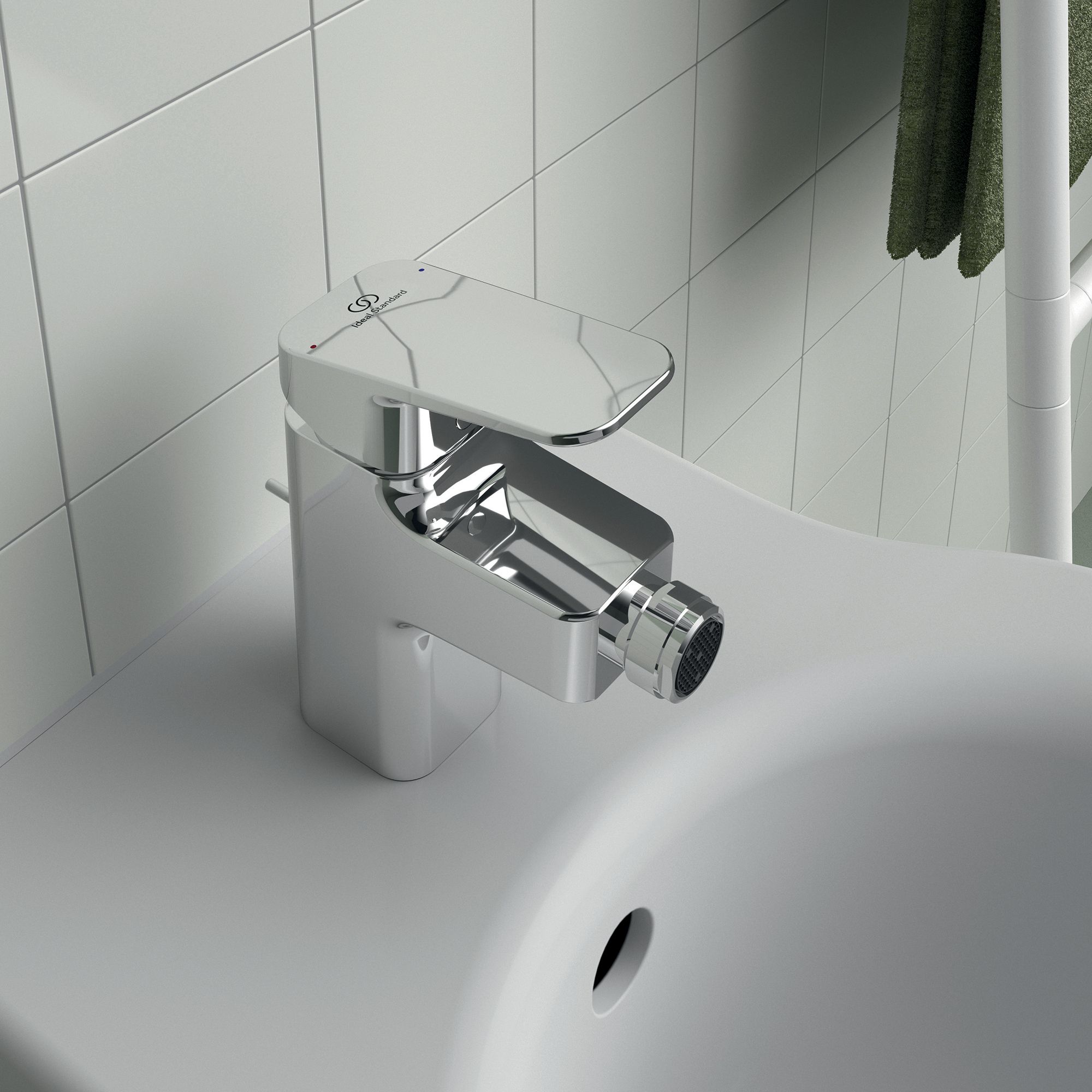 Ideal Standard Ceraplan Standard Chrome effect Square Manual Bidet Mono mixer Tap - 7