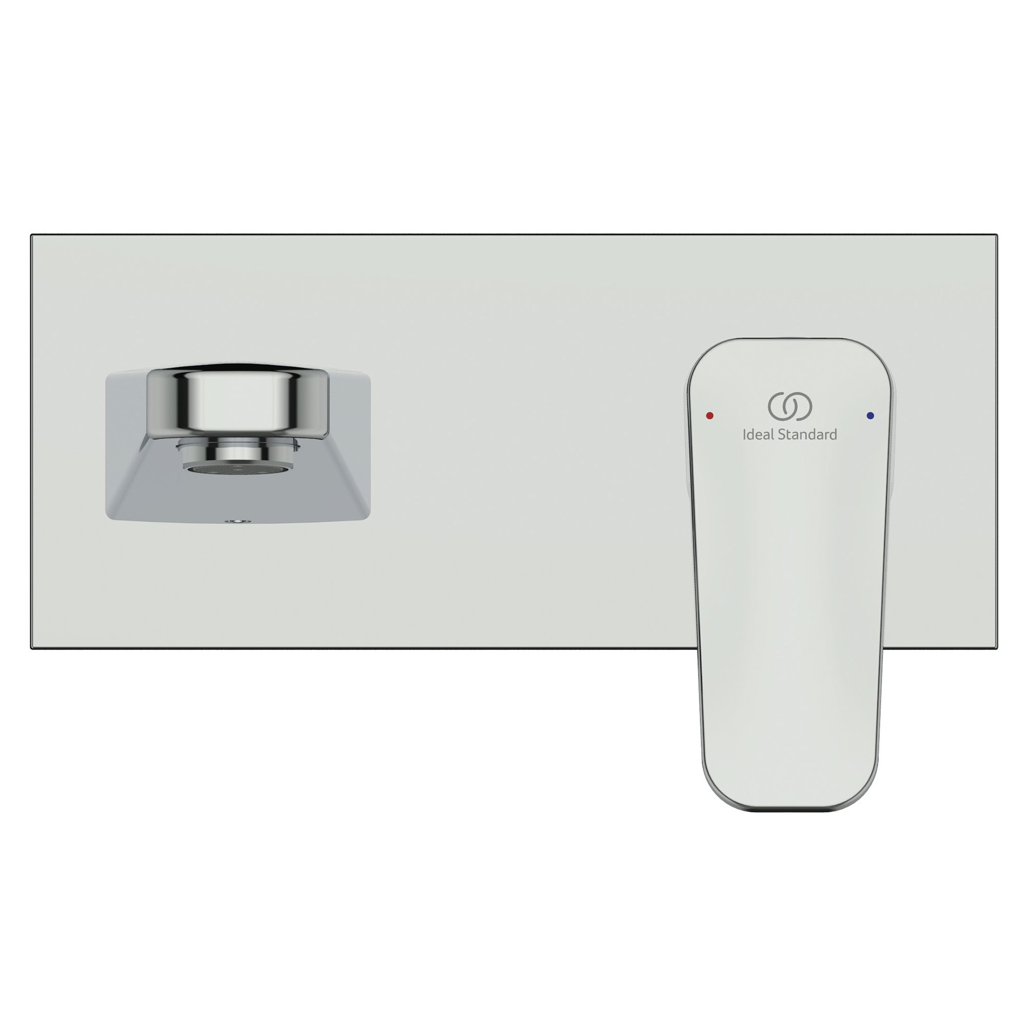 Ideal Standard Ceraplan Standard Chrome effect Square Wall Mixer Tap