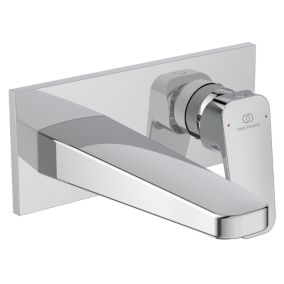 Ideal Standard Ceraplan Standard Chrome effect Square Wall-mounted Manual Wall Mixer Tap