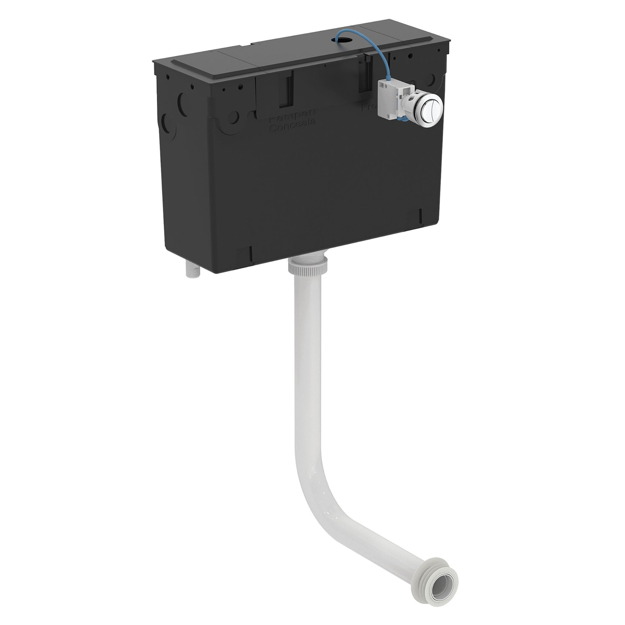 Ideal Standard Conceala Black Concealed Water-saving Cistern (H)285mm (W)41cm (D)15cm
