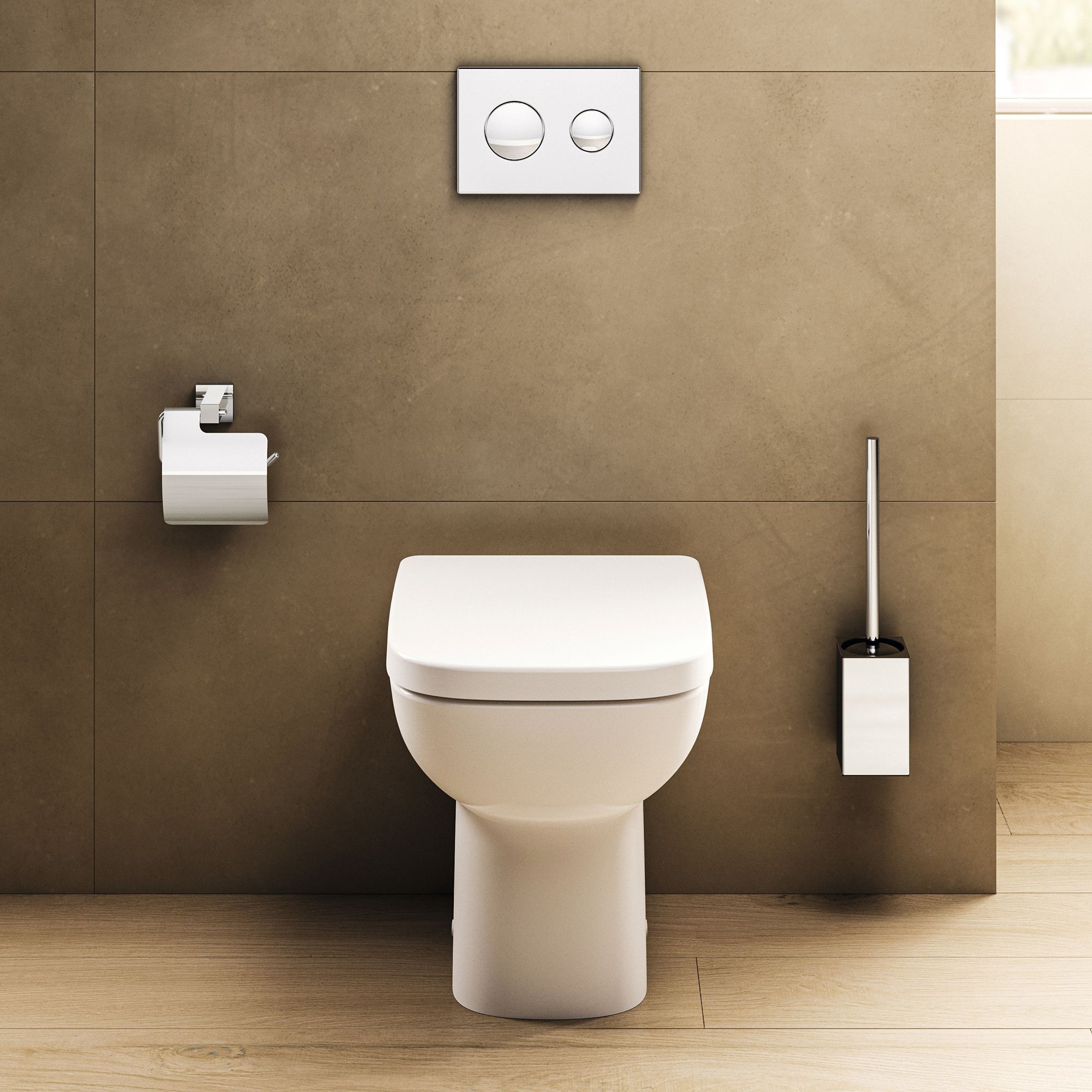 Ideal Standard Conceala Gloss Chrome Water-saving Flushing plate (H)155mm (W)225mm