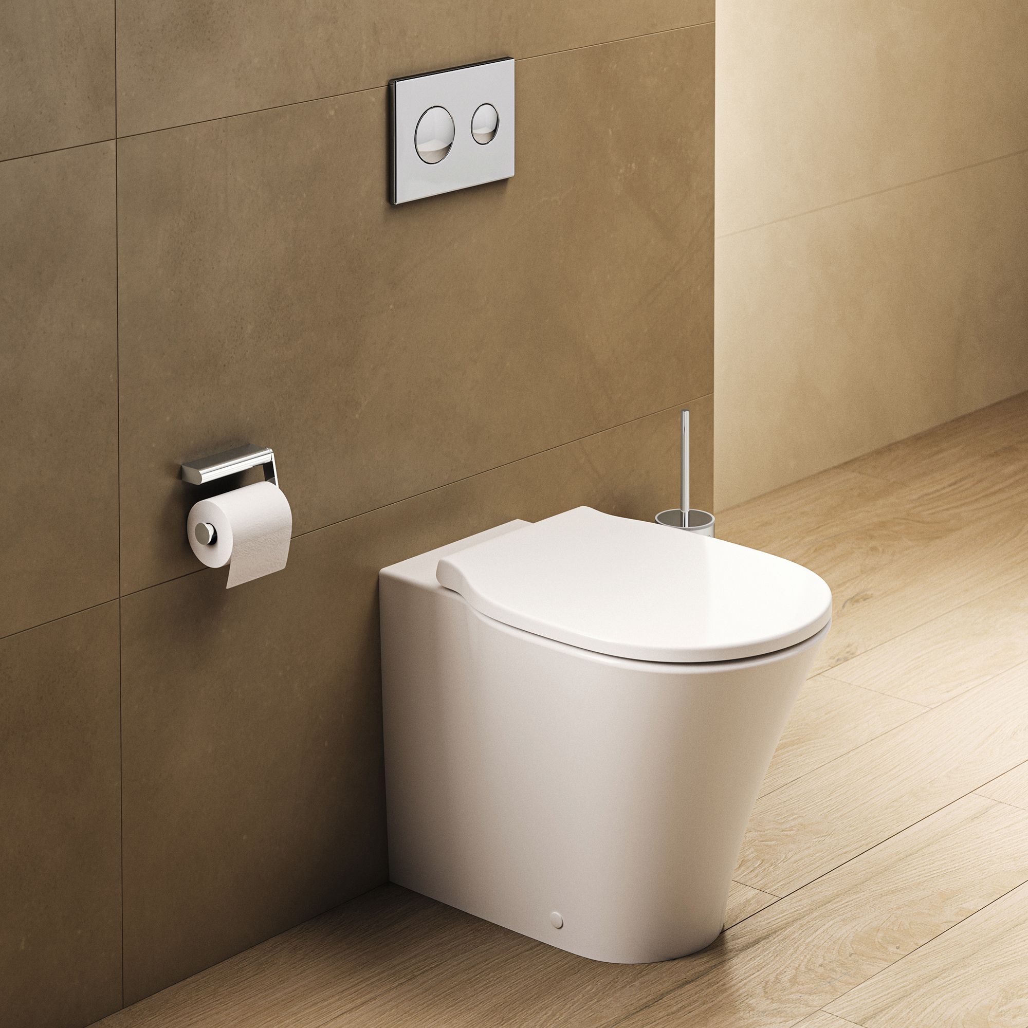 Ideal Standard Conceala Gloss Chrome Water-saving Flushing plate (H)155mm (W)225mm