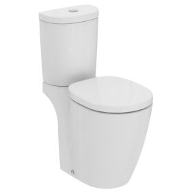 Ideal Standard Concept Freedom White Standard Open back Round Comfort height Close coupled Toilet set with Soft close seat