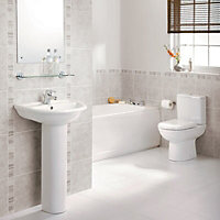 Ideal Standard Della Close-coupled Toilet & full pedestal basin