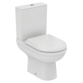 Ideal-Standard Della White Close-coupled Toilet & cistern with Soft close seat & Close coupled cistern