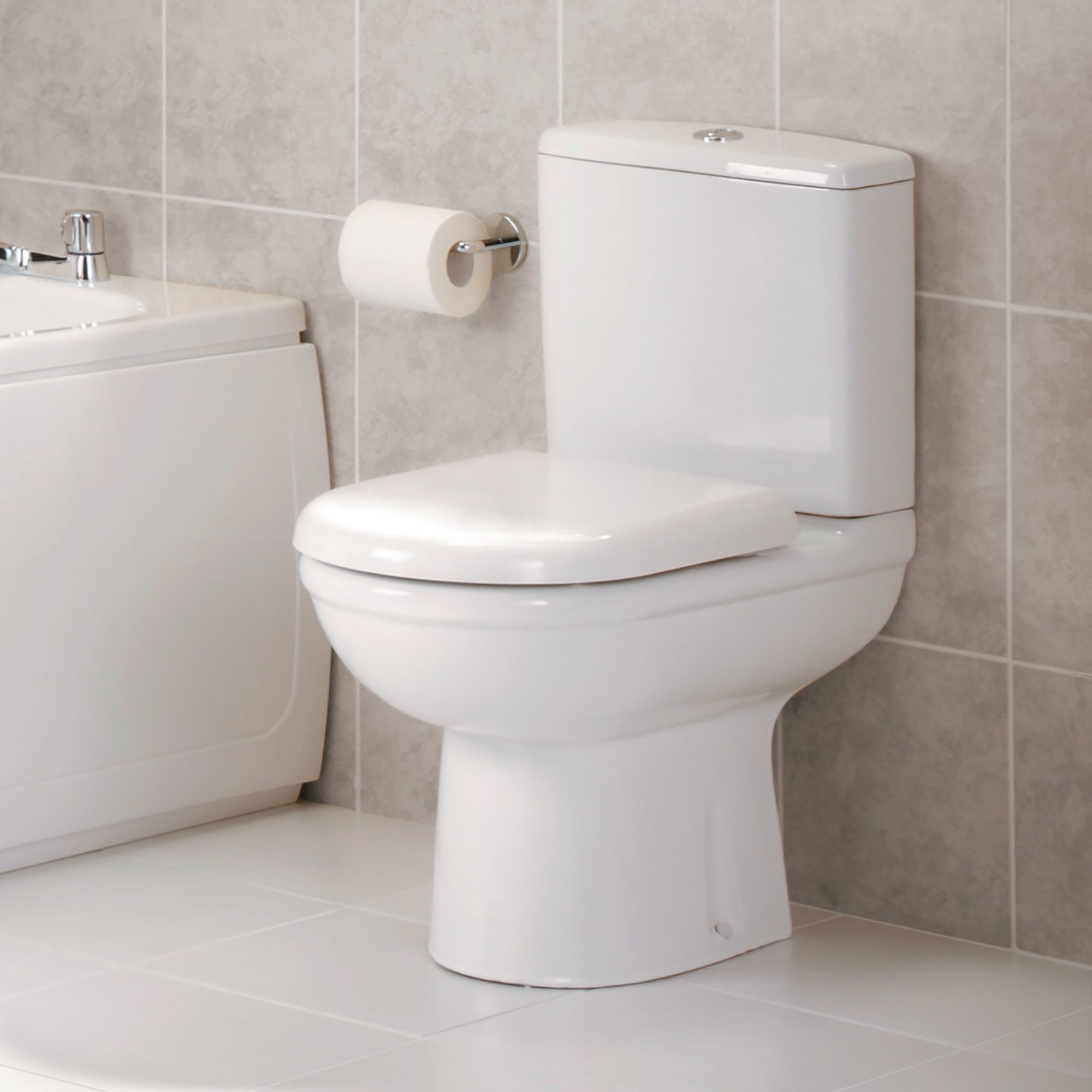 Ideal-Standard Della White Rimless Close-coupled Toilet & cistern with Soft close seat