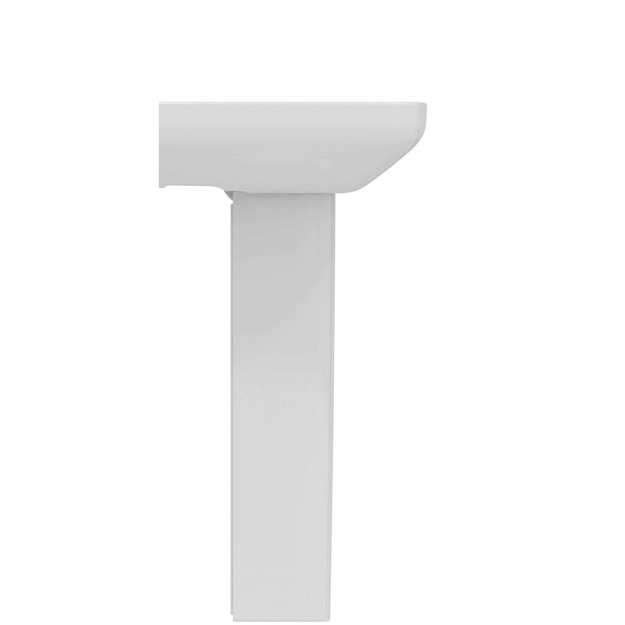 Ideal Standard i.life A Gloss White Rectangular Floor-mounted Full pedestal 1 tap hole Basin (H)85cm (W)55cm