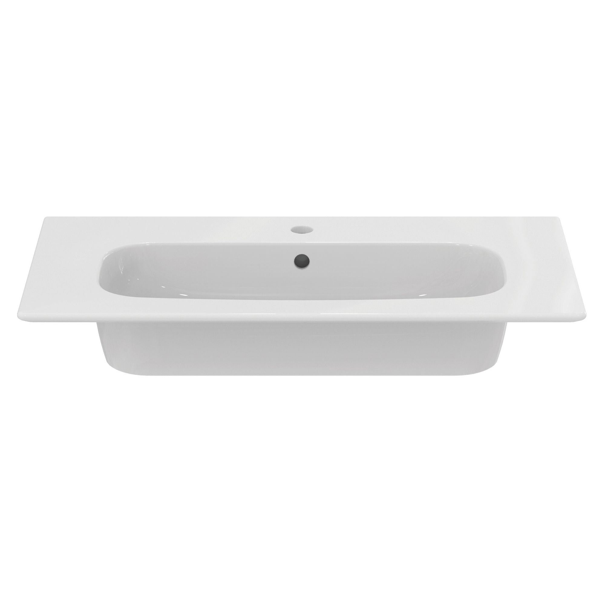 Ideal Standard i.life A Floorstanding Vanity Unit With Black Handles & Basin Gloss White 840mm x 460mm x 868mm - 4