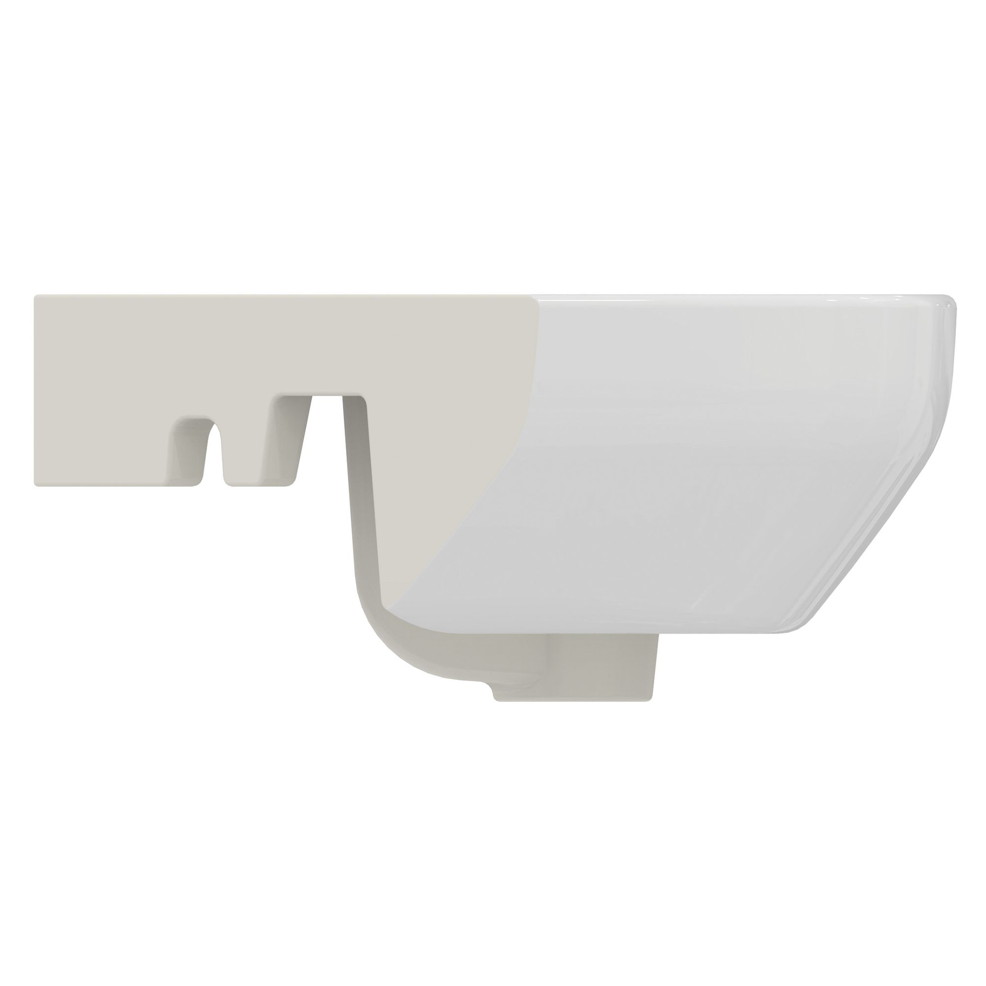 Ideal Standard i.life A Gloss White Rectangular Wall-mounted Corner cloakroom Basin (W)45cm - 3