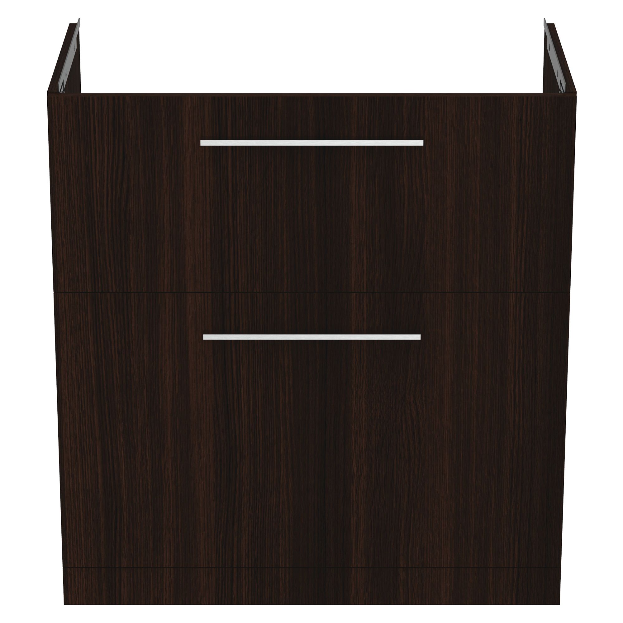 Ideal Standard i.Life A Matt Coffee brown Oak effect Freestanding Vanity unit & basin set - Includes Aluminium Handle (W)840mm (H)853mm