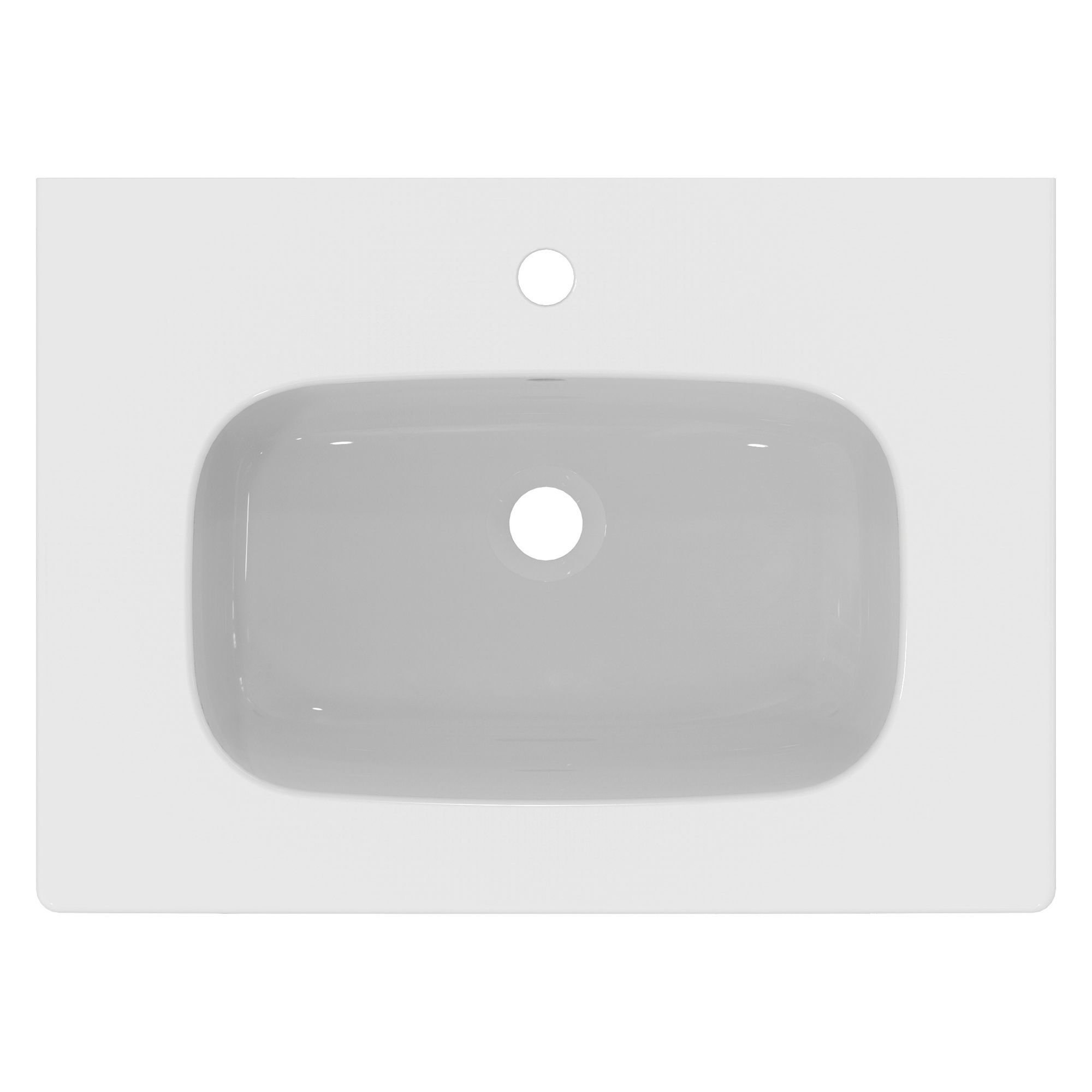 Ideal Standard i.Life A Matt White Freestanding Vanity unit & basin set with 2 Chrome effect handle (W)600mm (H)853mm