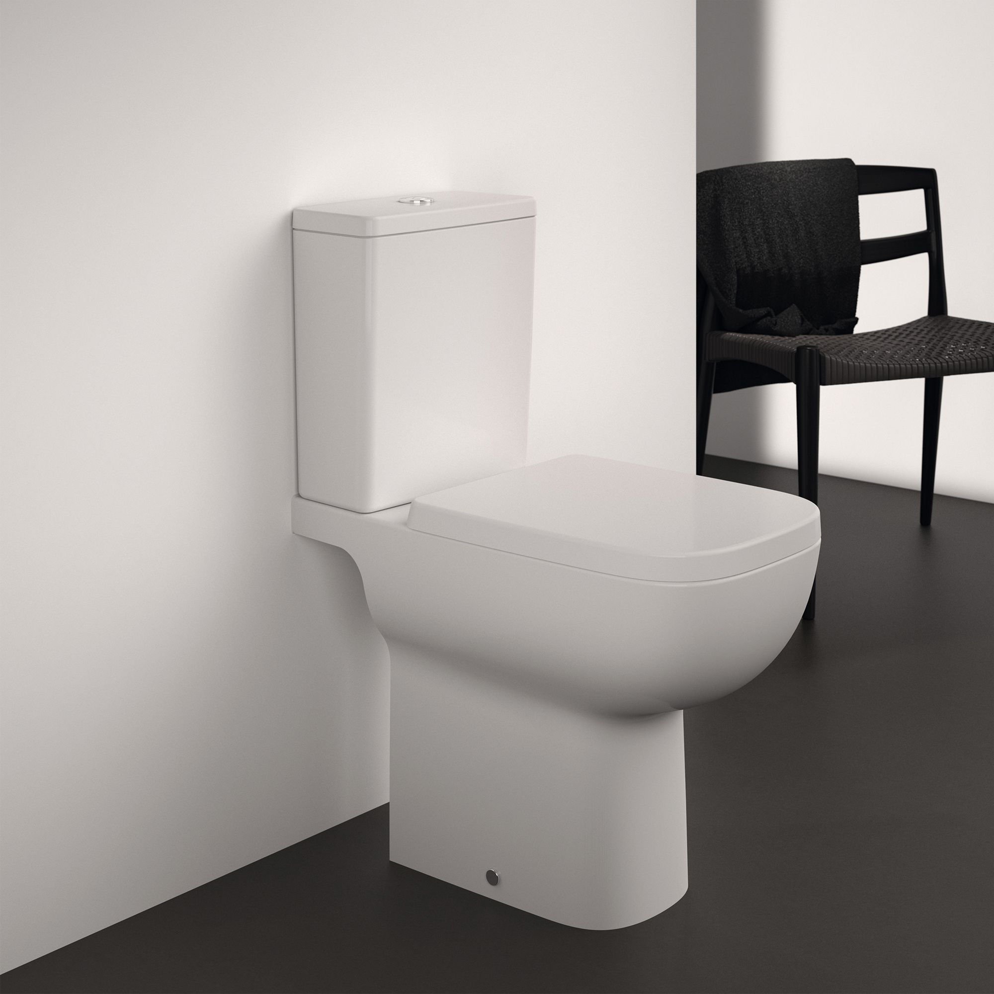 Ideal Standard i.life A Raised White Rimless Close-coupled Square ...