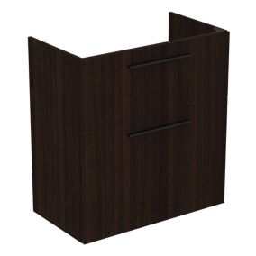 Ideal Standard i.life A Standard Matt Coffee Brown Oak effect Freestanding Bathroom Vanity unit (H) 853mm (W) 800mm