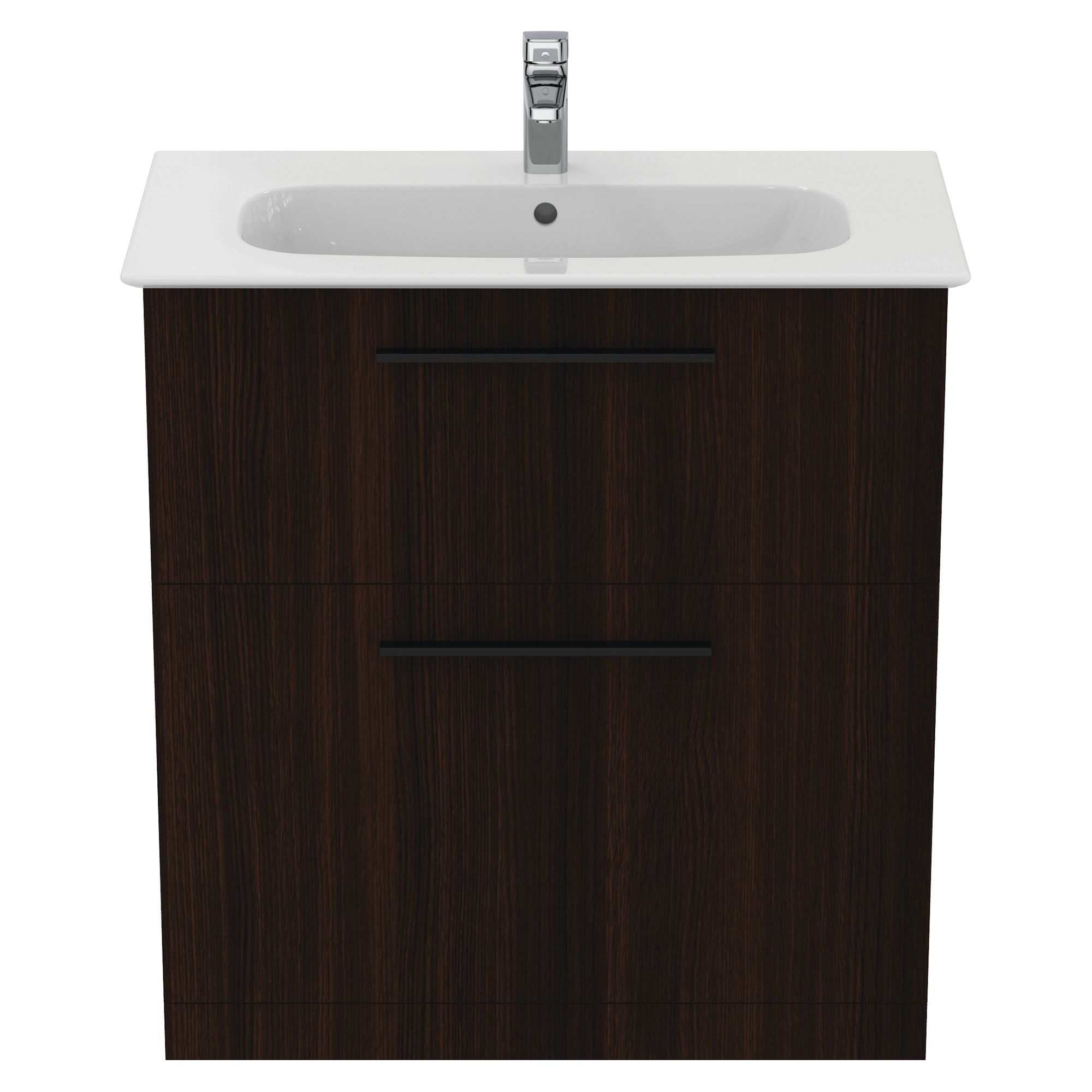 Ideal Standard i.life A Standard Matt Coffee Brown Oak effect Freestanding Bathroom Vanity unit (H) 853mm (W) 800mm