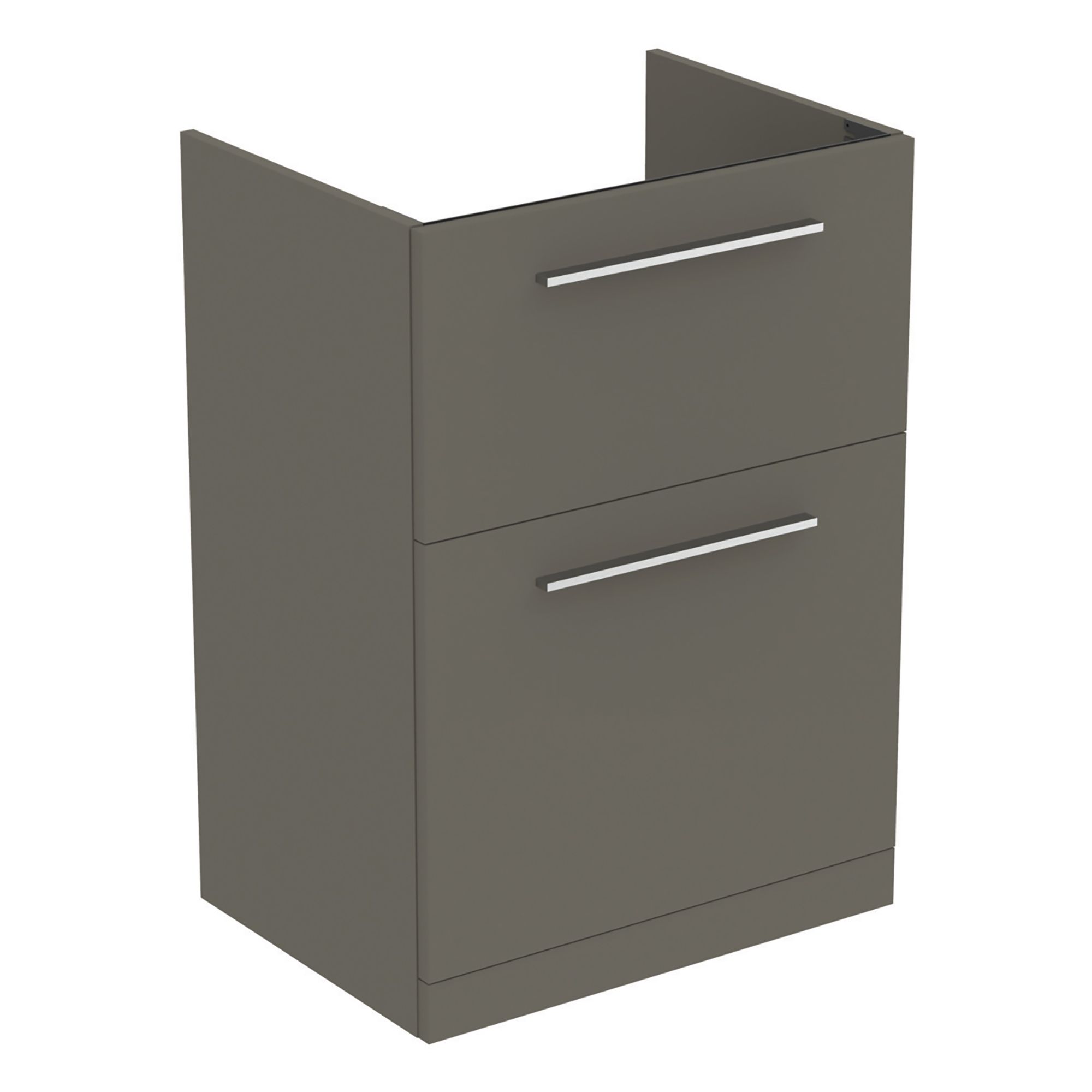 Ideal Standard i.life A Standard Matt Quartz Grey Freestanding Bathroom Vanity unit (H) 853mm (W) 600mm