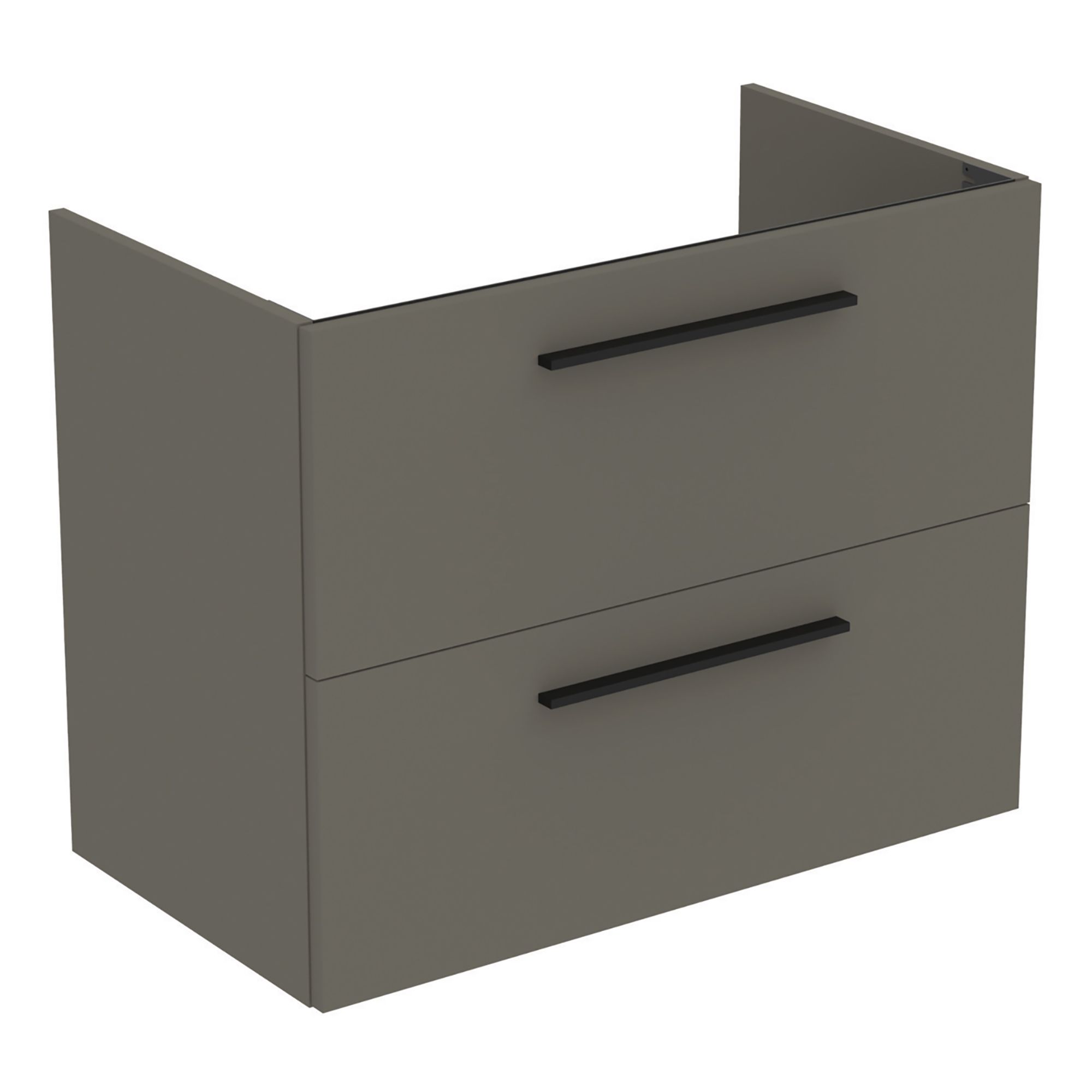 Ideal Standard i.life A Standard Matt Quartz Grey Wall-mounted Bathroom Vanity unit (H) 630mm (W) 800mm