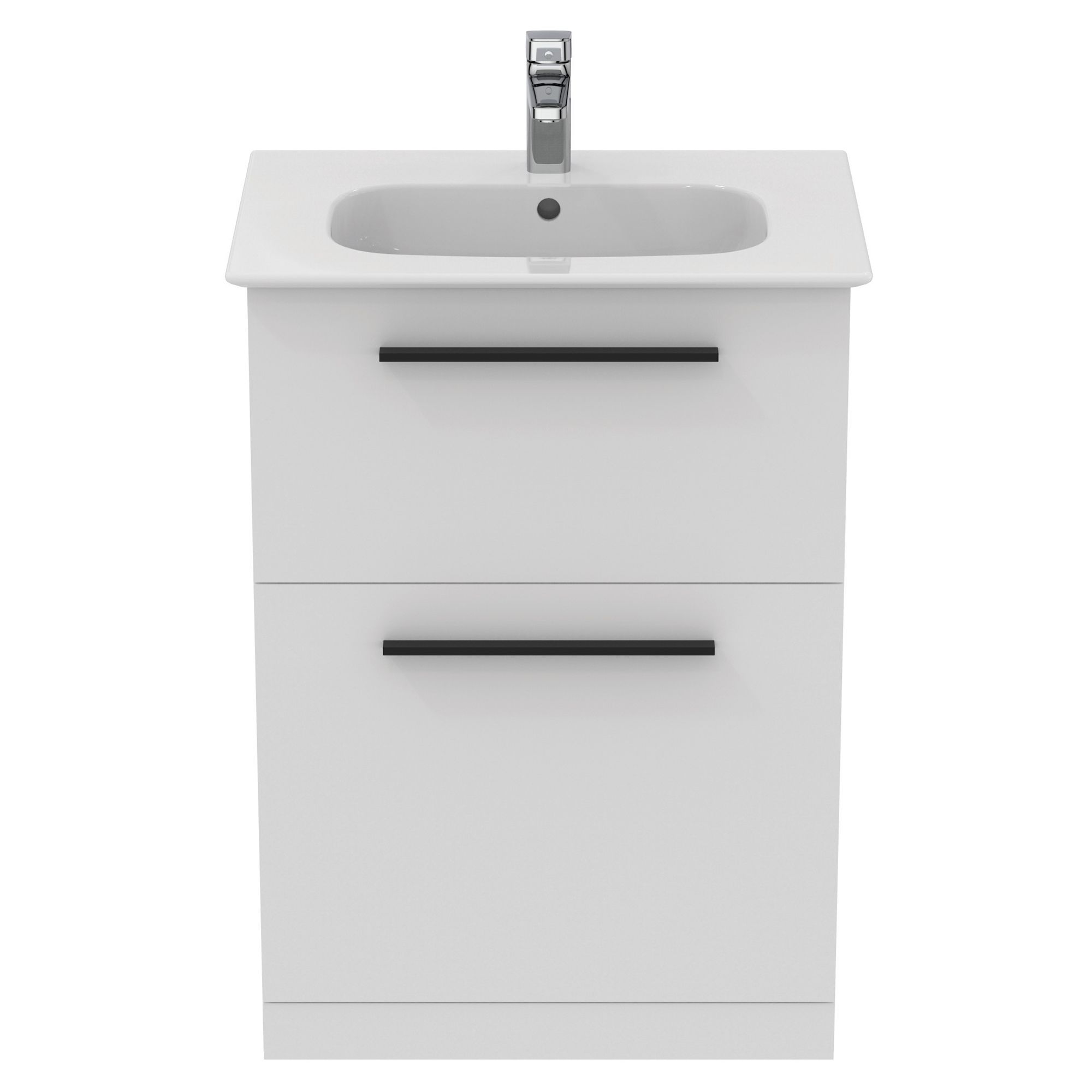 Ideal Standard i.life A Standard Matt White Freestanding Bathroom Vanity unit (H) 853mm (W) 600mm