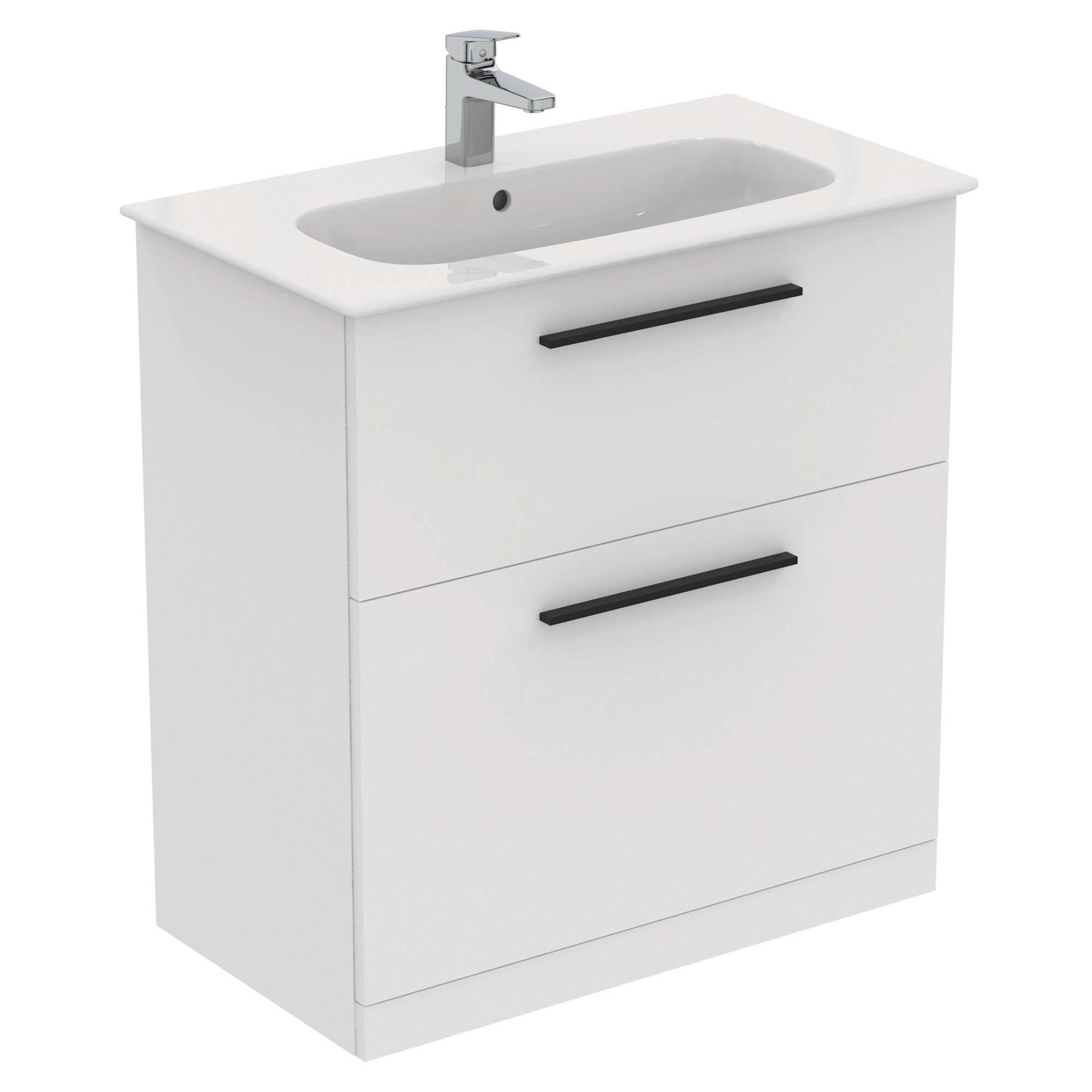 Ideal Standard i.life A Standard Matt White Freestanding Bathroom Vanity unit (H) 853mm (W) 800mm