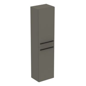 Ideal Standard i.life A Tall Matt Quartz grey Single Wall-mounted Bathroom Cabinet (H)160cm (W)40cm