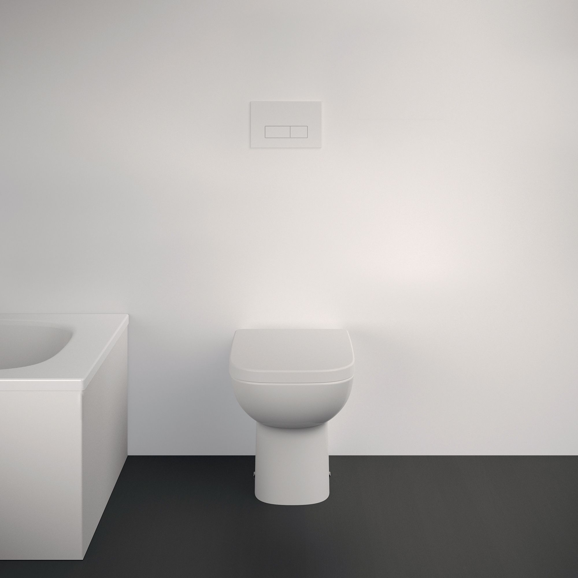 Ideal Standard i.life A White Back to wall Square Toilet with Soft close seat & Concealed cistern