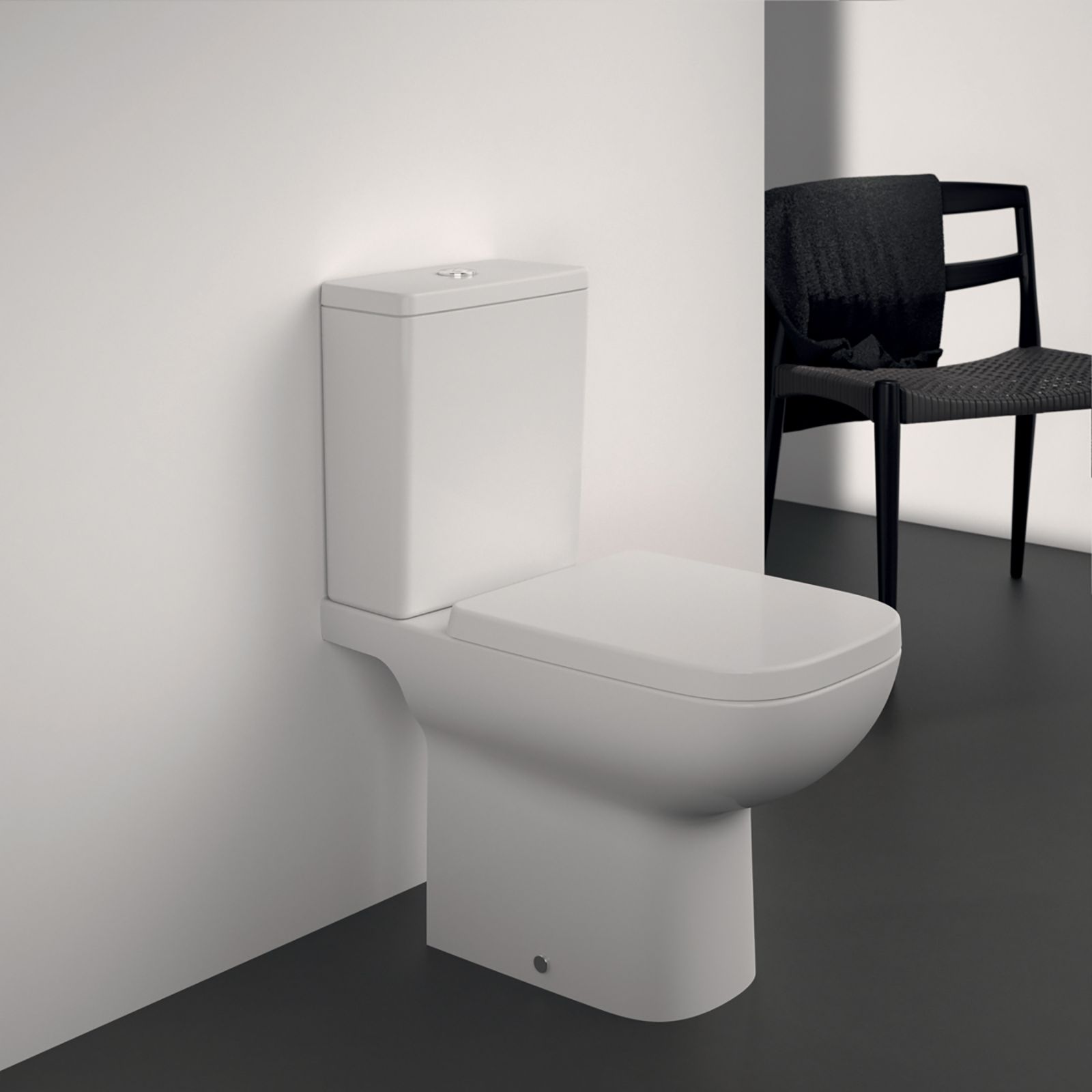 Ideal Standard i.life A White Close coupled Side inlet Water-saving ...