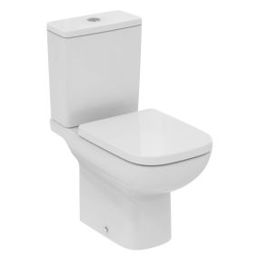 Ideal Standard i.life A White Open back Square Toilet set with Soft close seat & Close coupled cistern