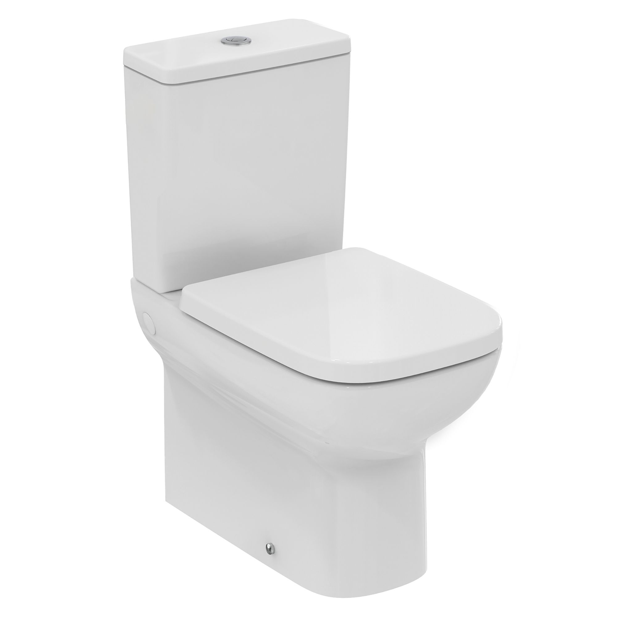 Ideal Standard i.life A White Rimless Square Close-coupled Toilet set with Soft close seat