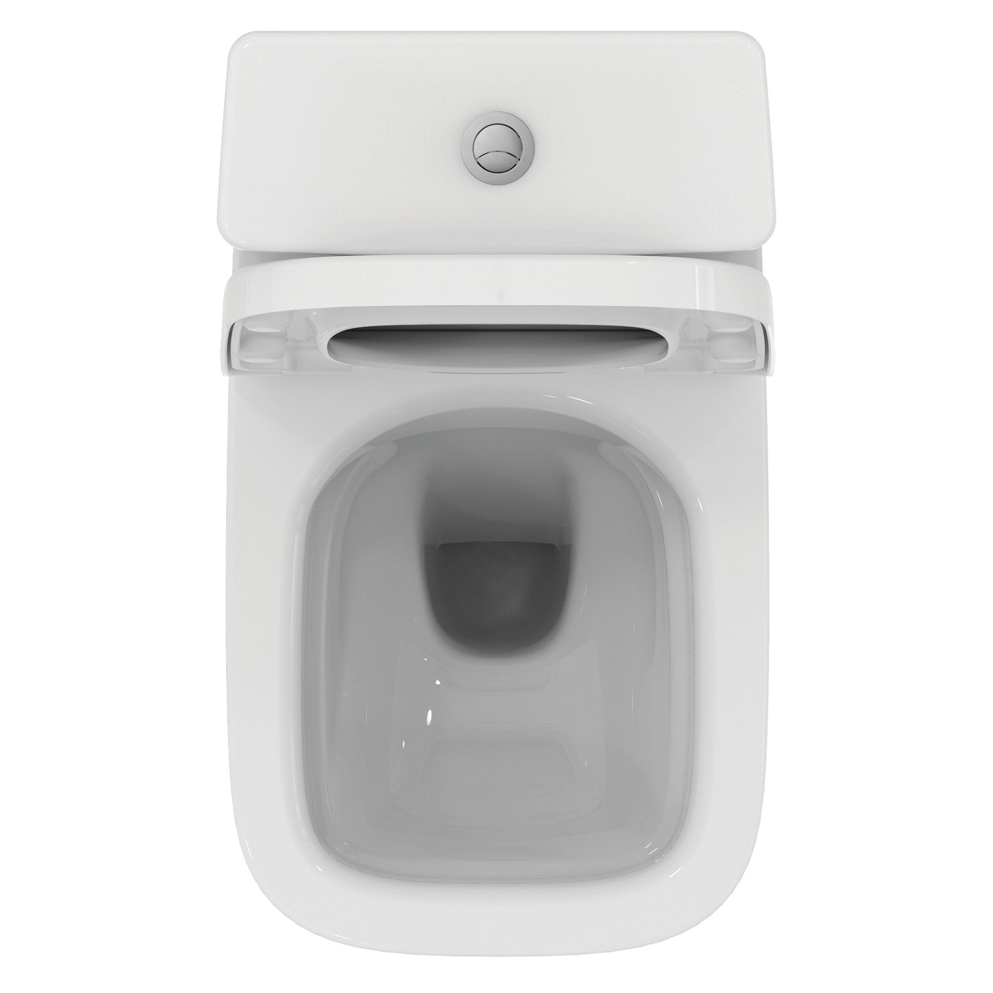 Ideal Standard i.life A White Rimless Square Close-coupled Toilet set with Soft close seat