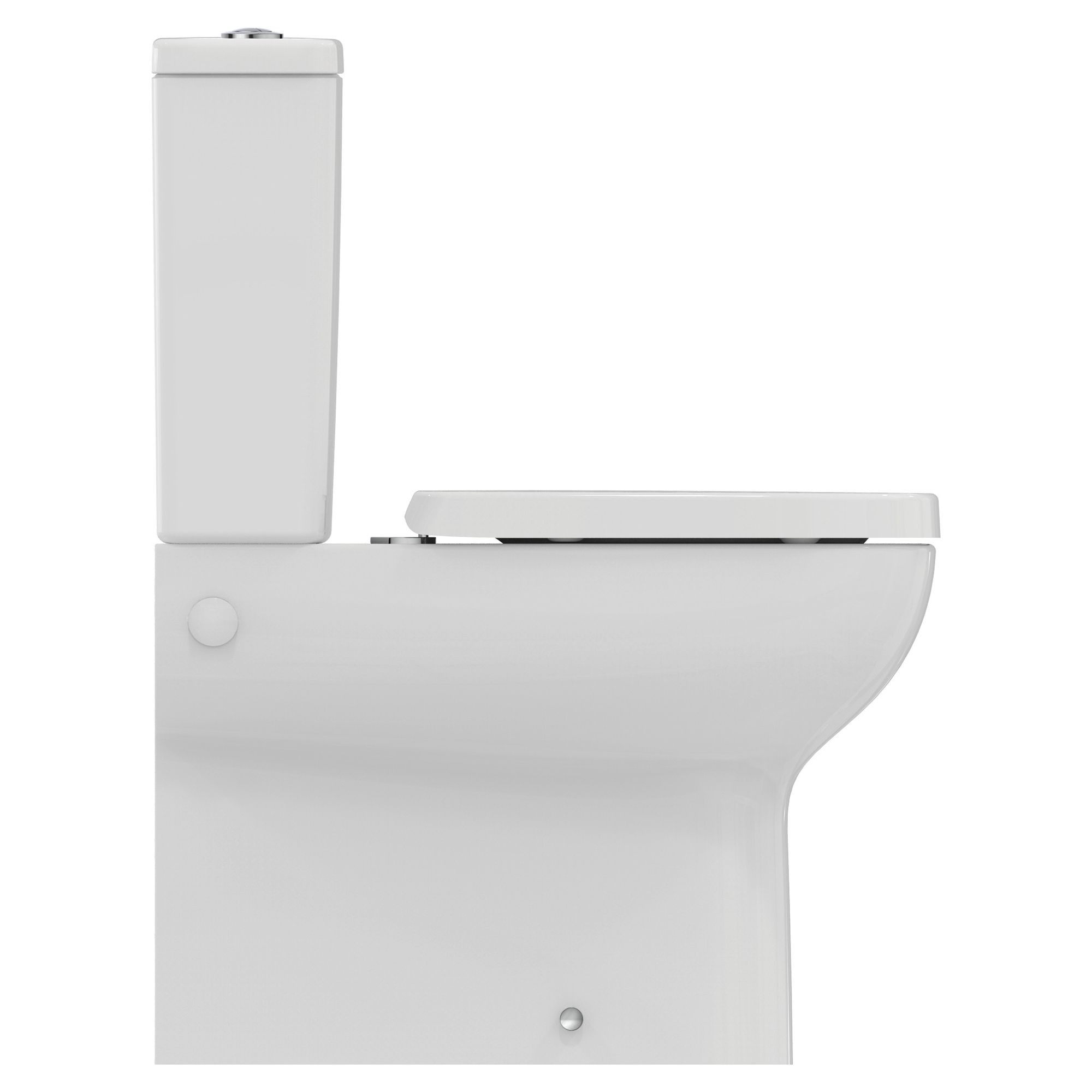 Ideal Standard i.life A White Rimless Square Close-coupled Toilet set with Soft close seat