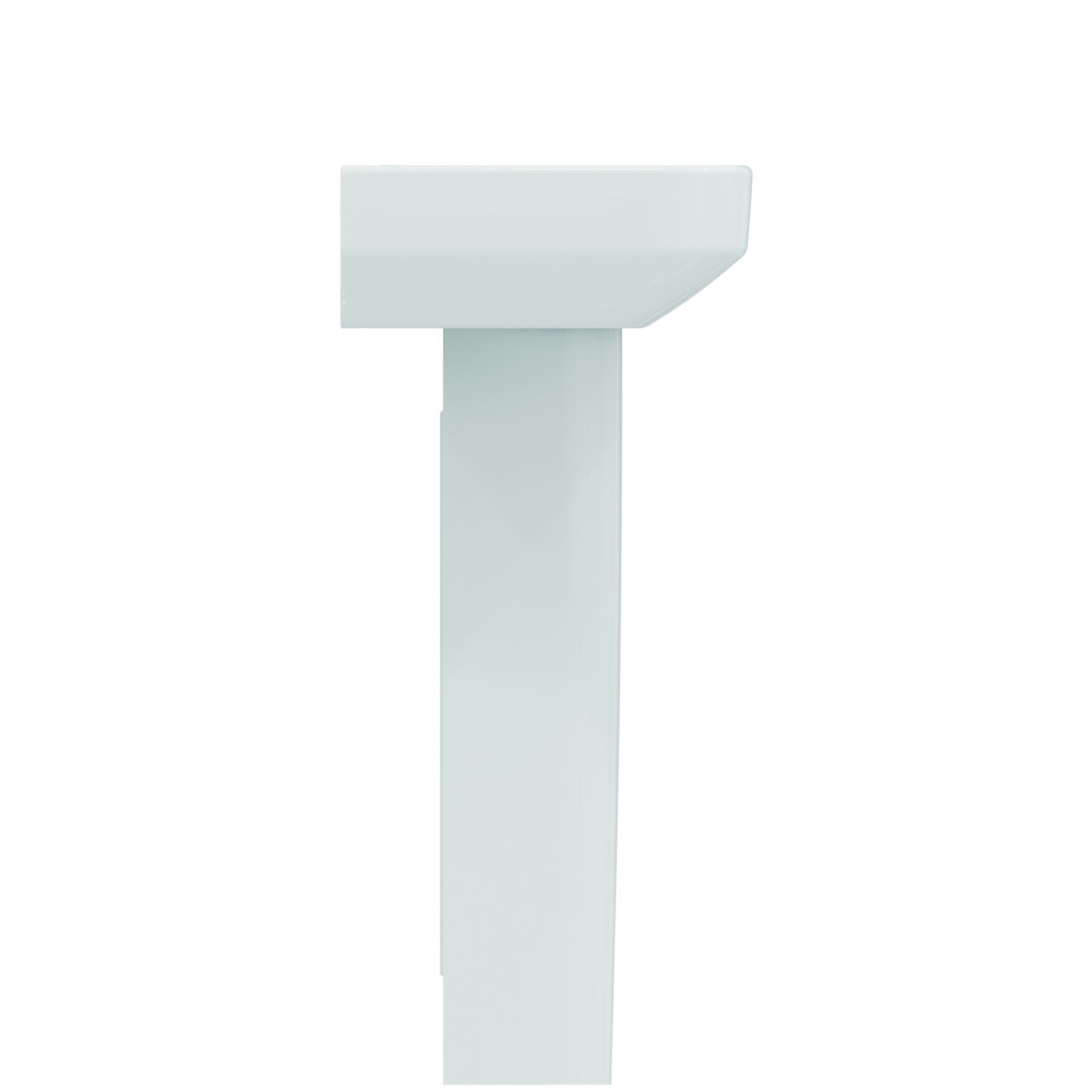 Ideal Standard i.life S Gloss White Rectangular Floor-mounted Full pedestal Basin (H)84.5cm (W)50cm - 3