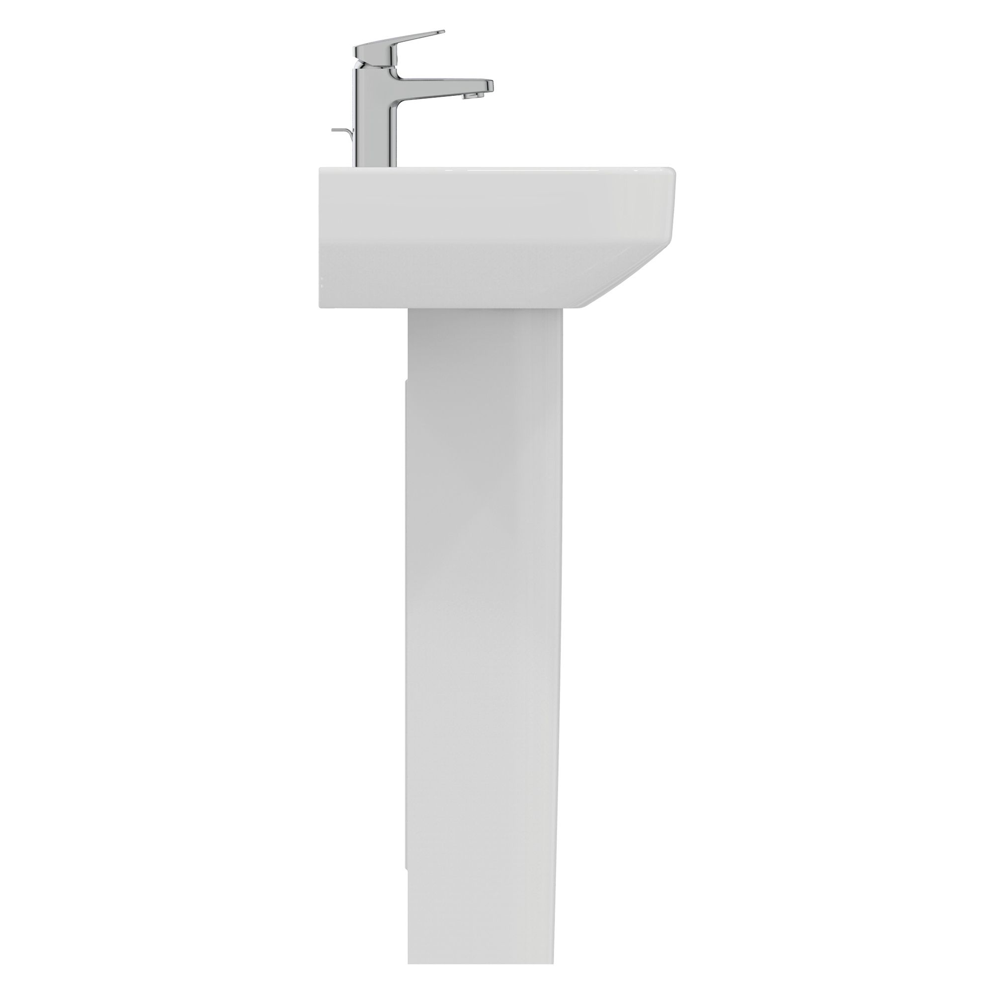 Ideal Standard i.life S Gloss White Rectangular Floor-mounted Full pedestal Basin (H)84.5cm (W)50cm - 6