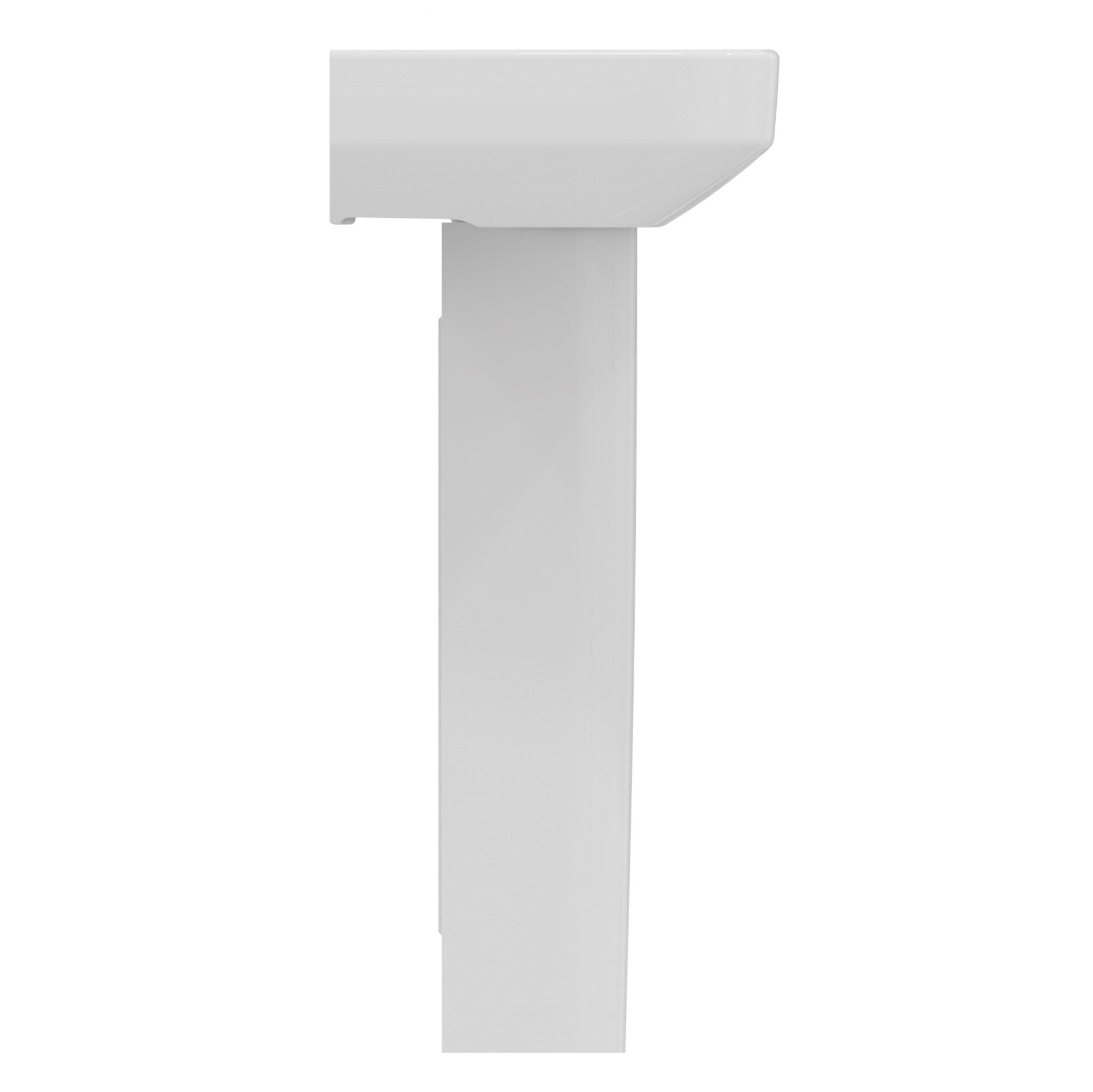 Ideal Standard i.life S Gloss White Rectangular Floor-mounted Full pedestal Basin (H)84.5cm (W)55cm - 3