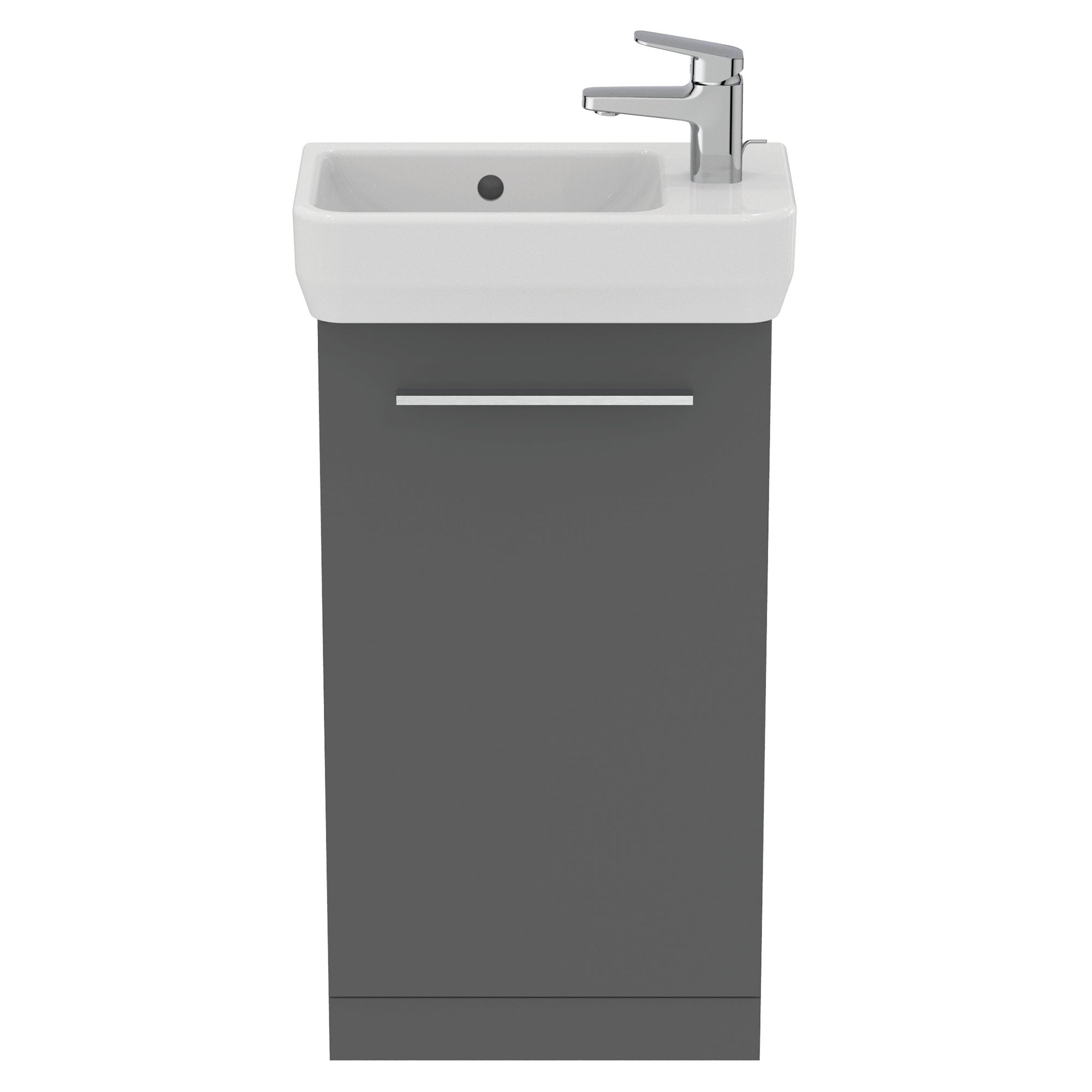 Ideal Standard i.life S Gloss White Rectangular Wall-mounted Basin (W)45cm - 5