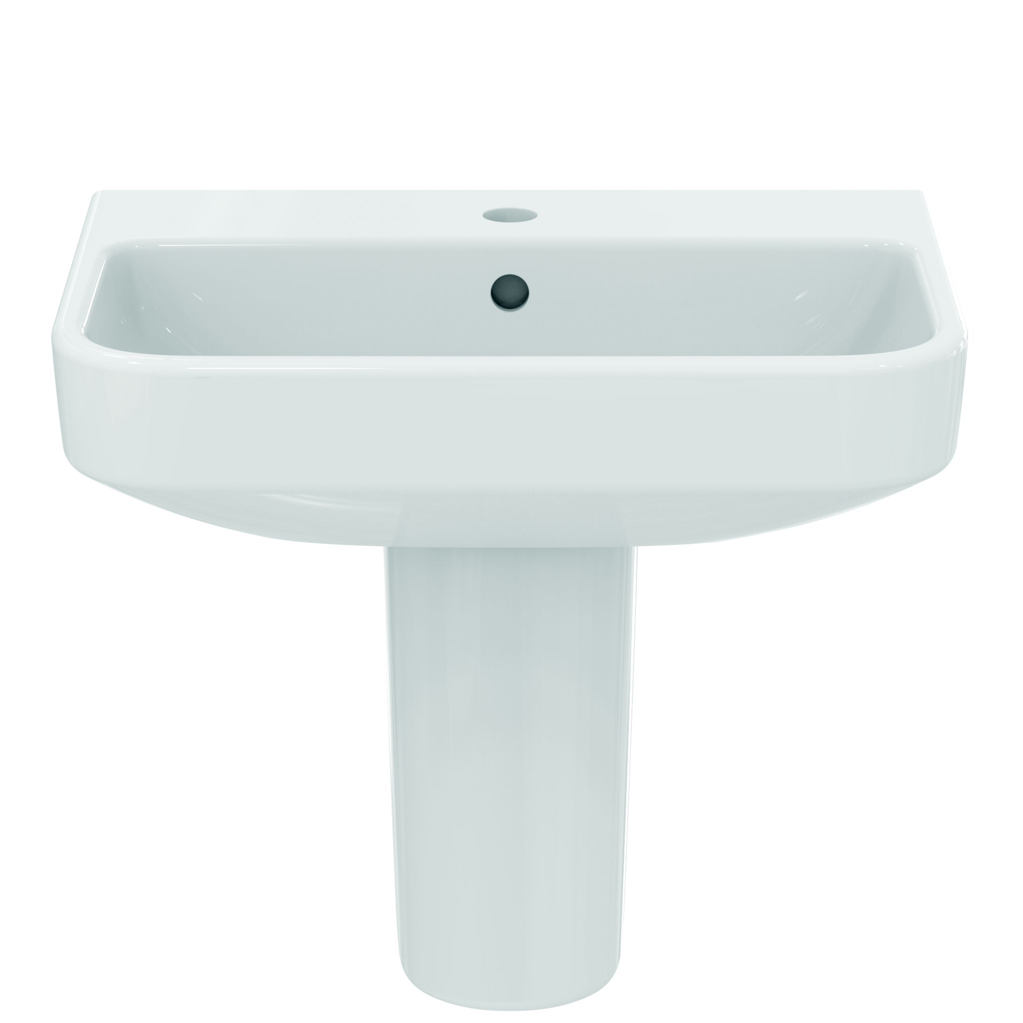 Ideal Standard i.life S Gloss White Rectangular Wall-mounted Semi ...