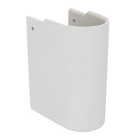 Ideal Standard i.life S Gloss White Wall-mounted Bathroom Semi pedestal (H)34cm (W)17.5cm