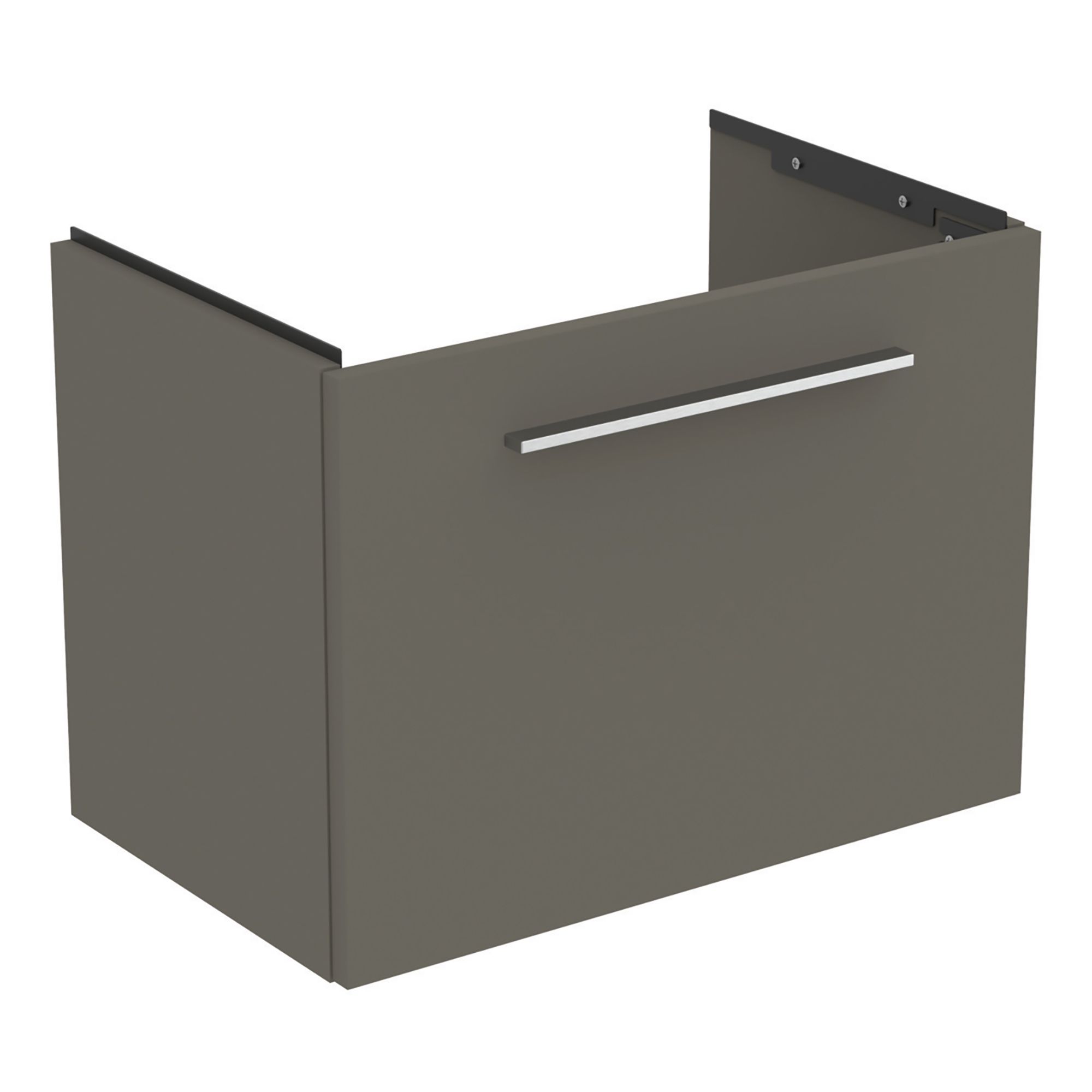 Ideal Standard i.Life S Matt Quartz grey Wall-mounted Vanity unit & basin set - Includes Aluminium Handle (W)600mm (H)440mm