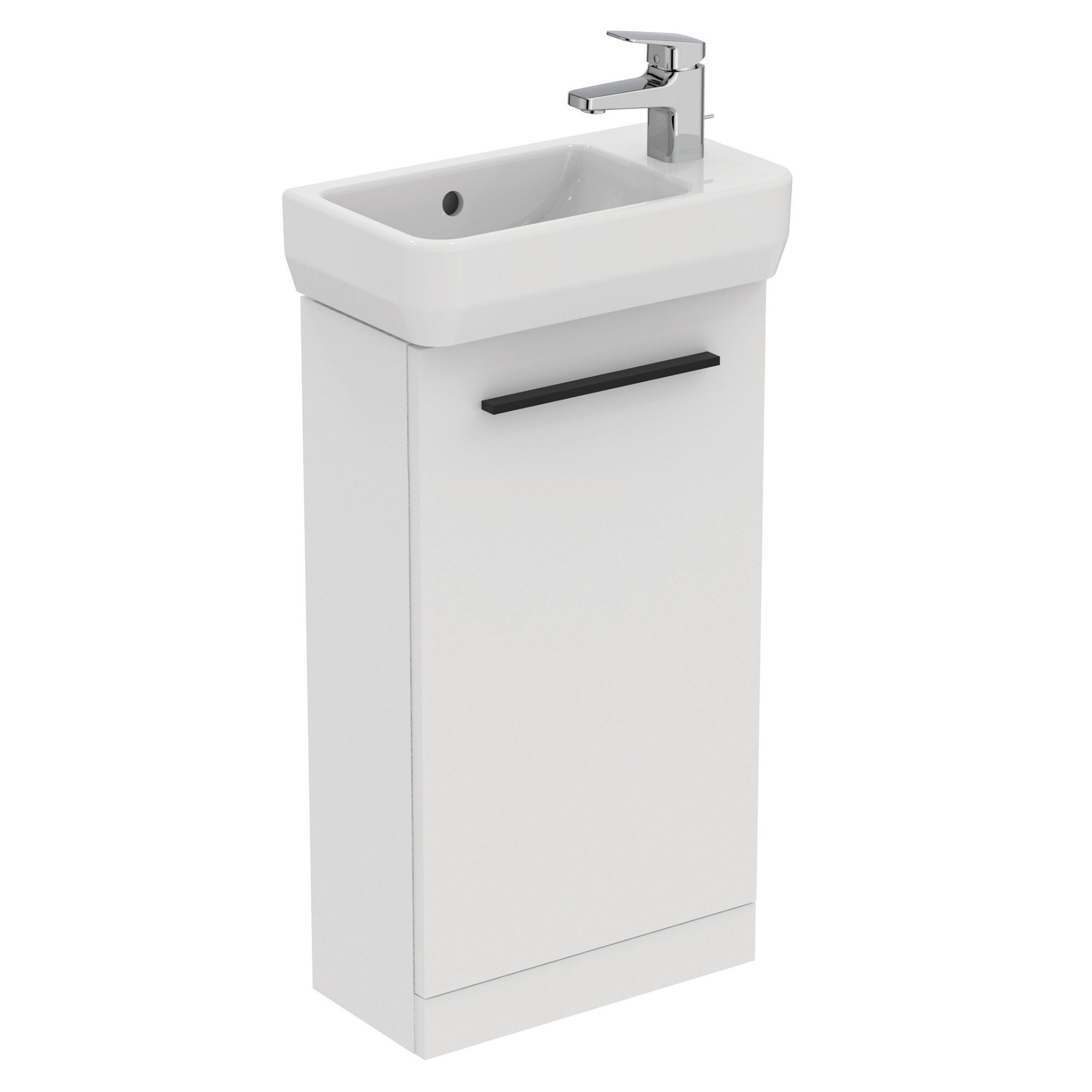 Ideal Standard i.life S Slimline Matt White Freestanding Bathroom Vanity unit (H) 740mm (W) 410mm