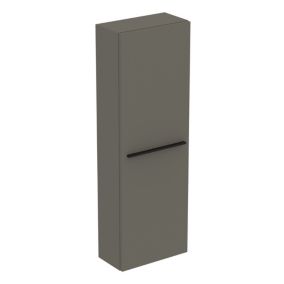 Ideal Standard i.life S Tall Matt Quartz grey Single Wall-mounted Bathroom Cabinet (H)120cm (W)40cm