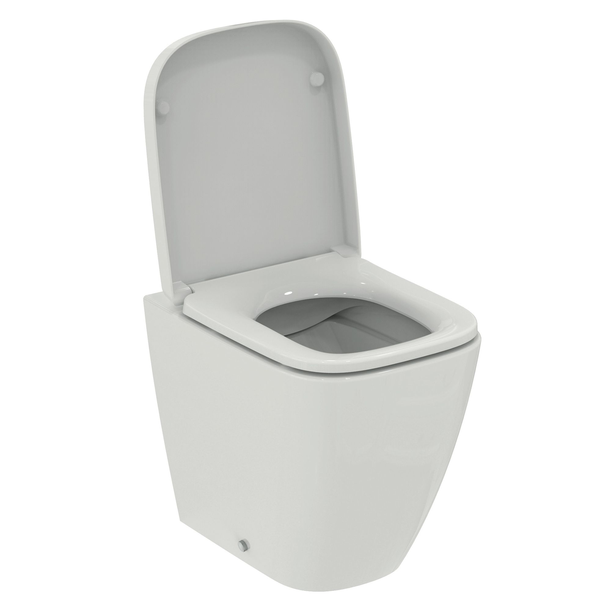 Ideal Standard i.life S White Rimless Back to wall Square Toilet pan with Soft close seat - 4