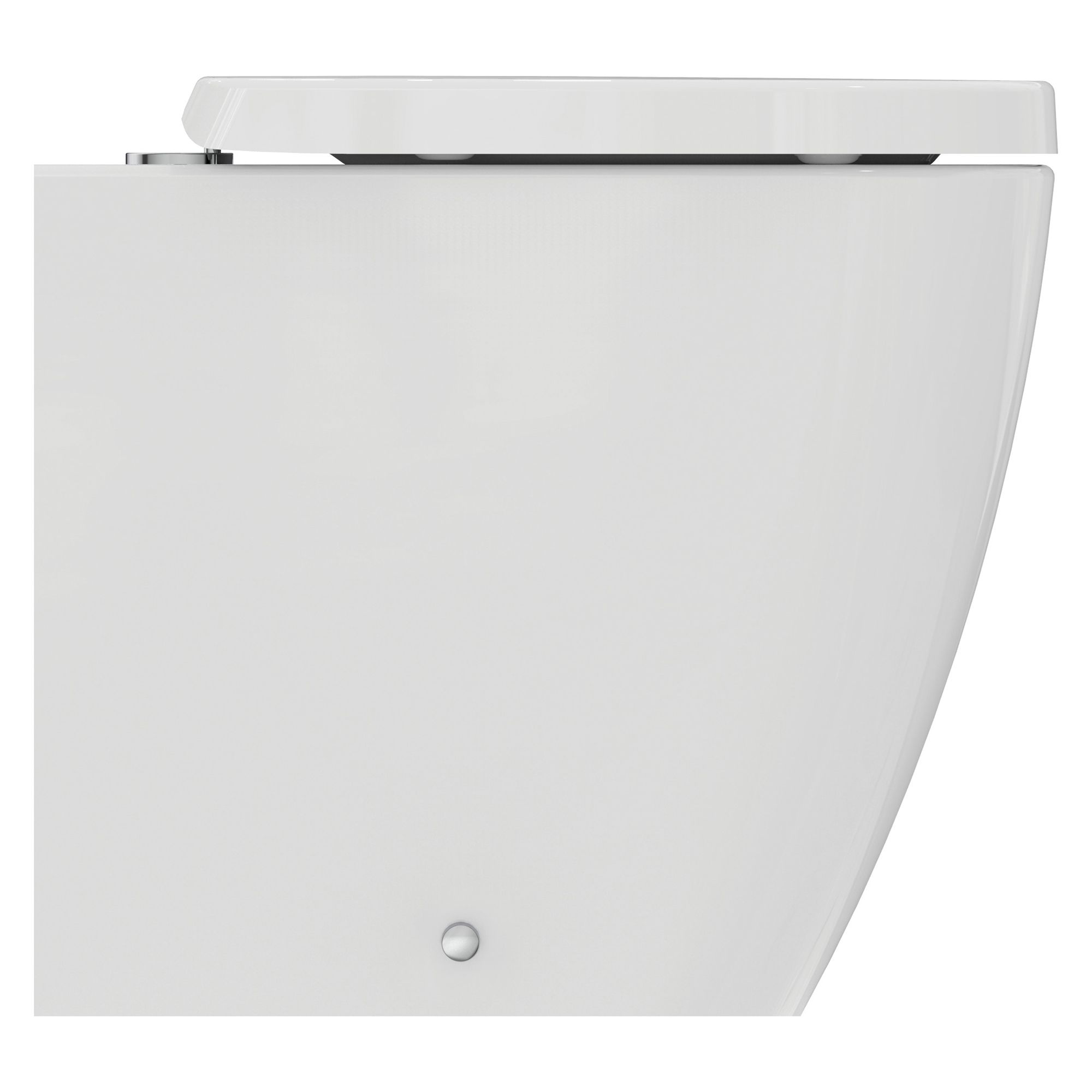 Ideal Standard i.life S White Rimless Back to wall Square Toilet pan with Soft close seat - 5