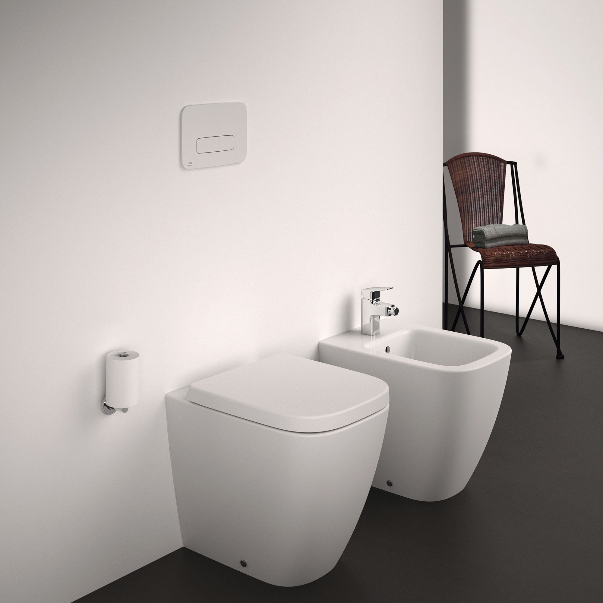 Ideal Standard i.life S White Rimless Back to wall Square Toilet pan