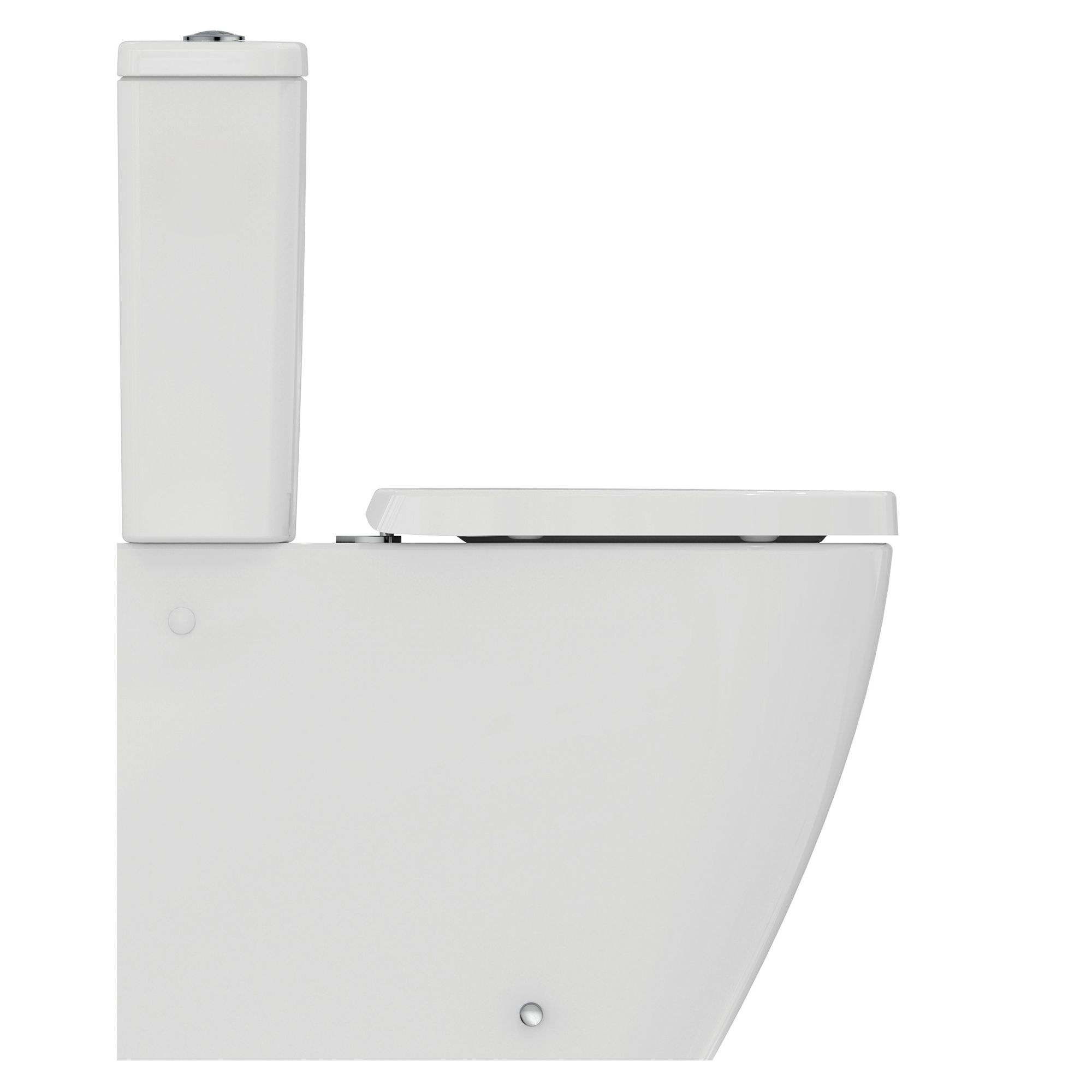 Ideal Standard i.life S White Rimless Square Close-coupled Toilet set with Soft close seat