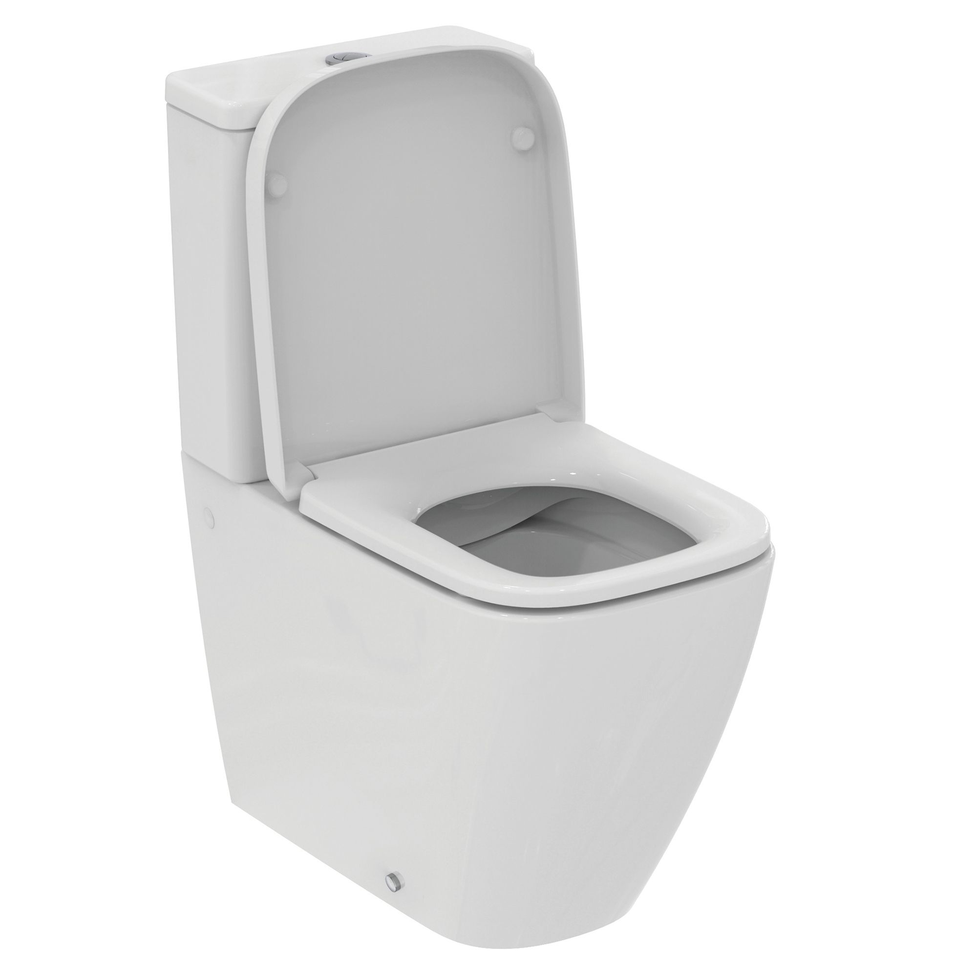 Ideal Standard i.life S White Standard Back to wall Square Toilet set with Soft close seat & Close coupled cistern - 4