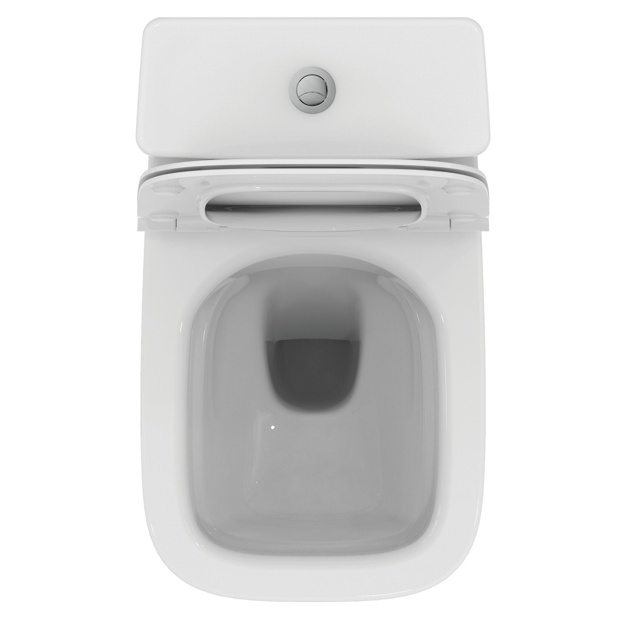 Ideal Standard i.life S White Standard Back to wall Square Toilet set with Soft close seat & Close coupled cistern - 5